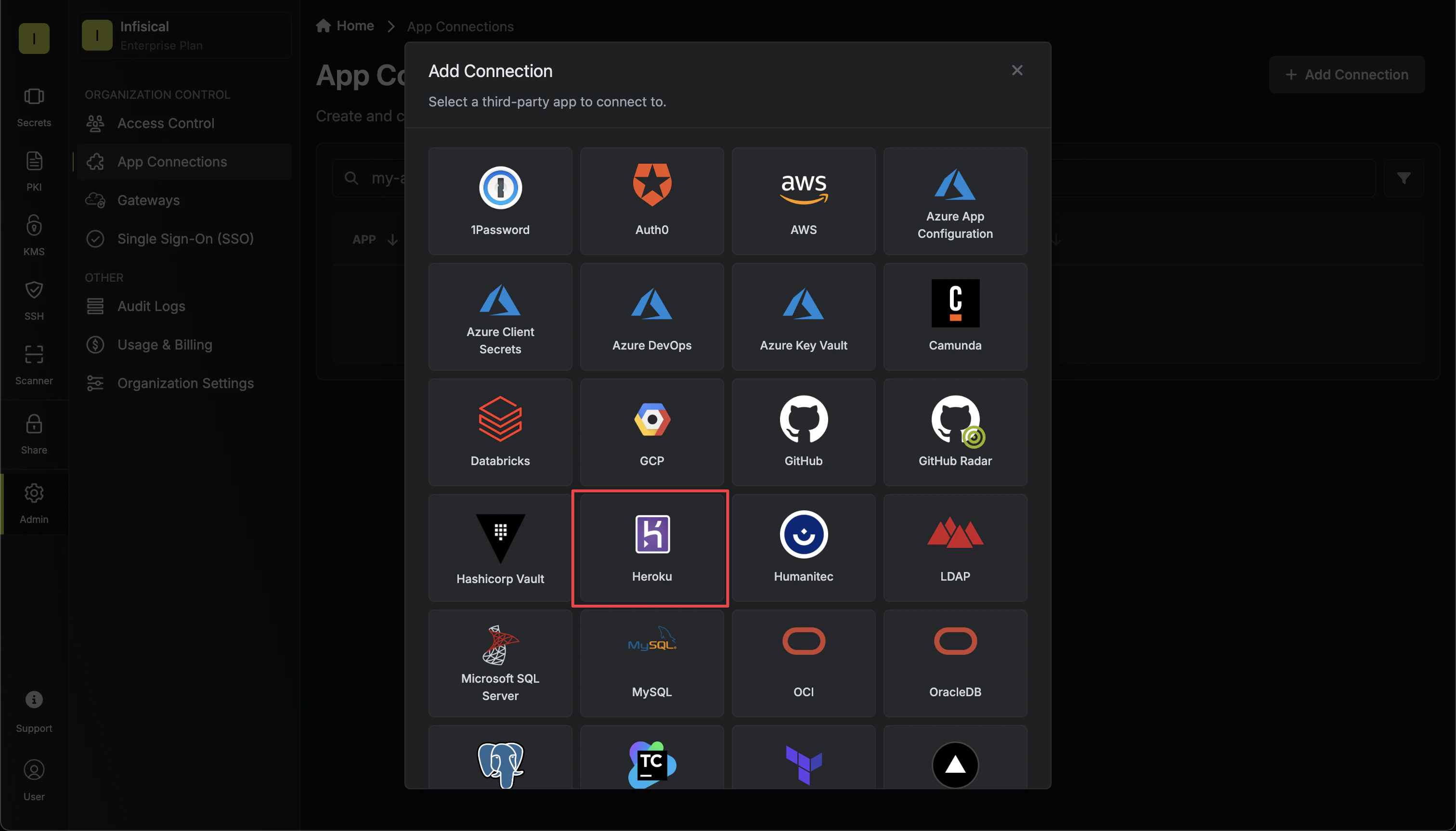 Select Heroku Connection