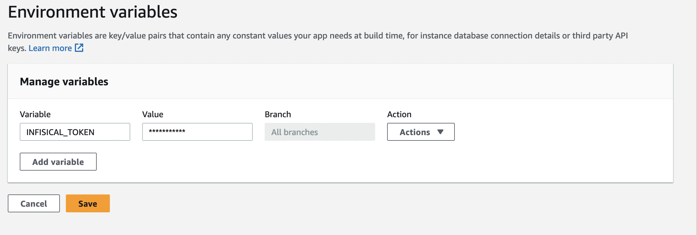aws amplify env console
