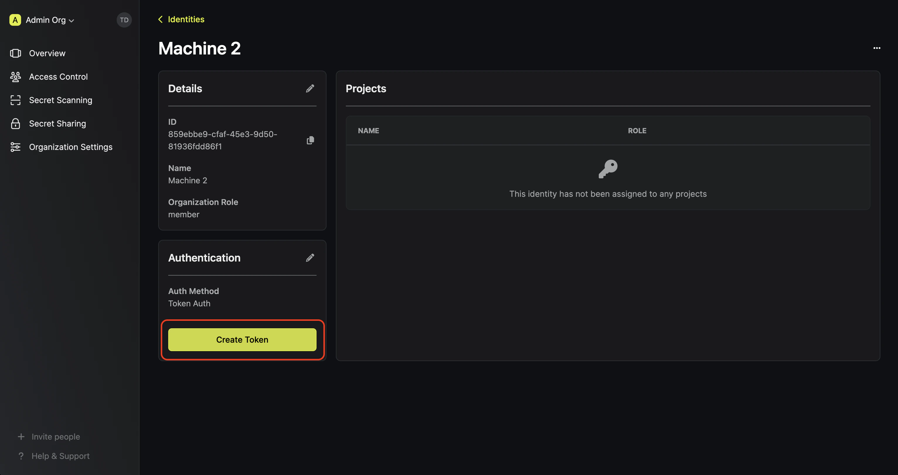 identities client secret create