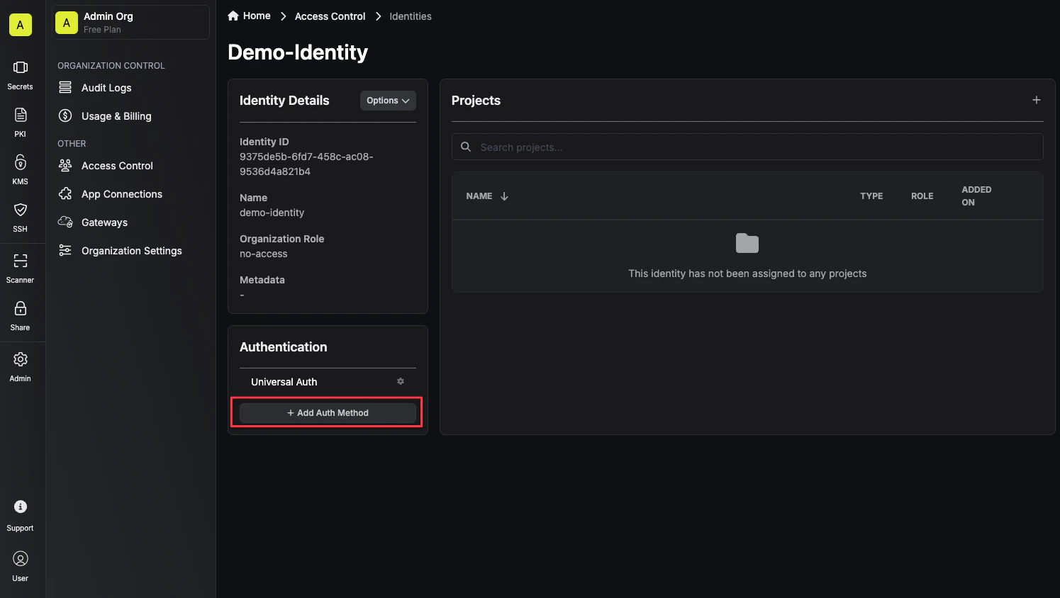Add auth method