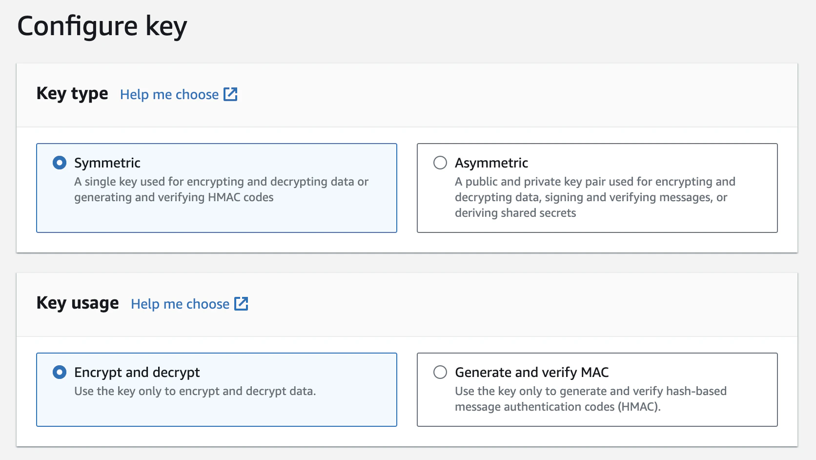Set key options 1
