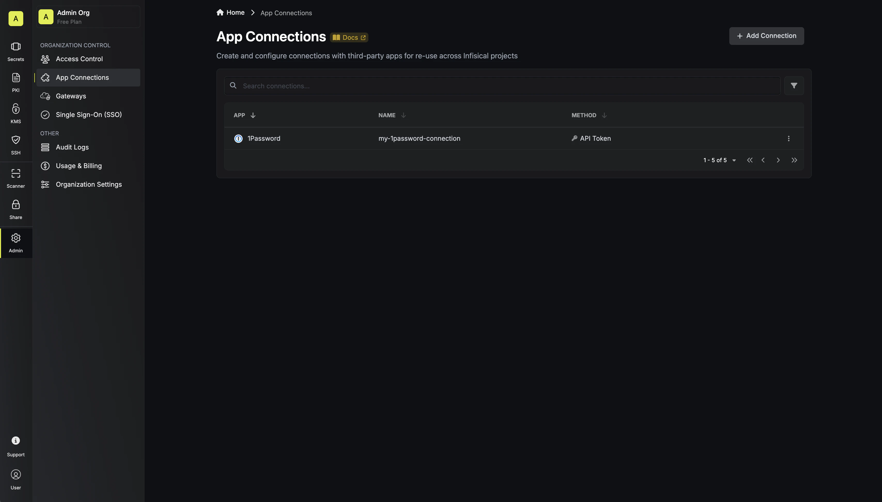 1Password Connection Created
