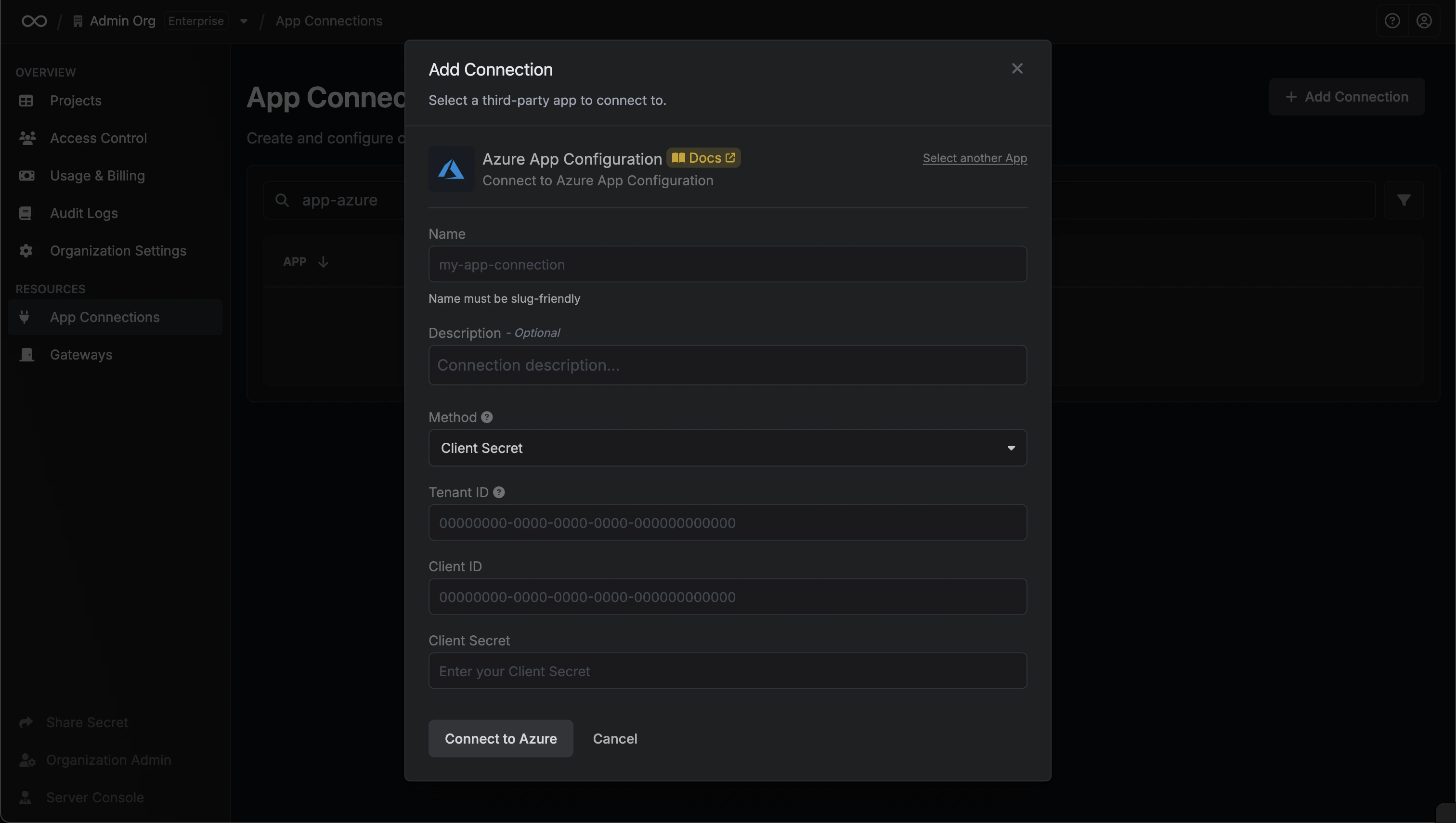 Connect via Azure OAUth