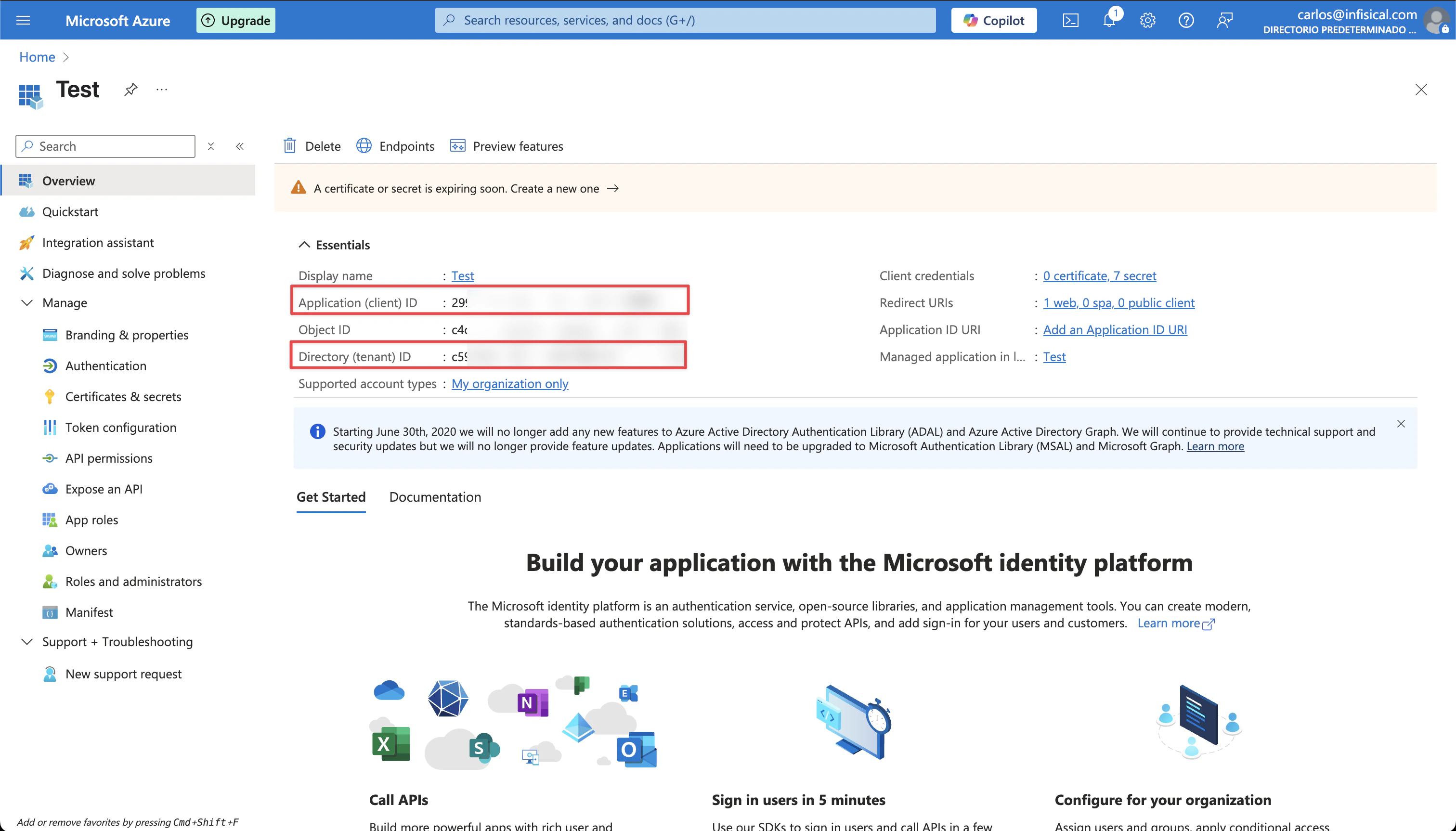 Azure client secrets