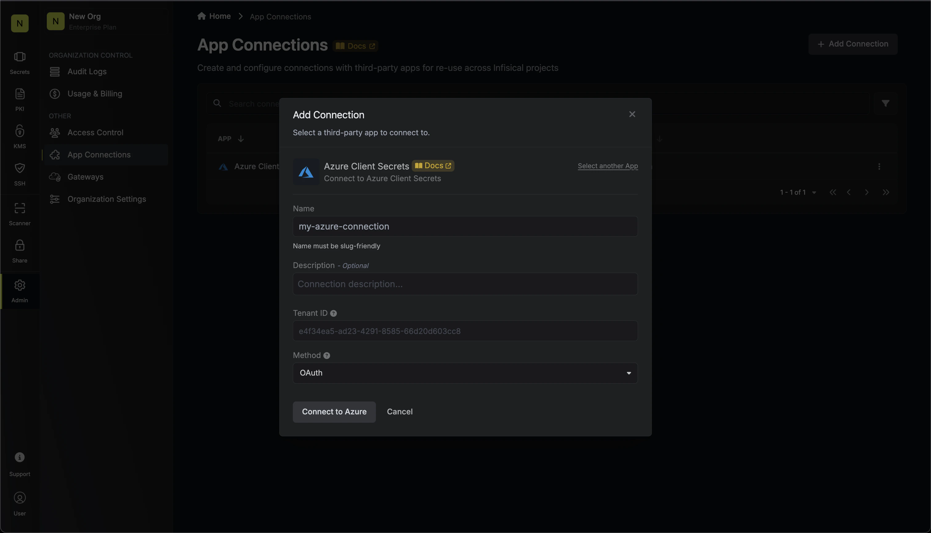 Connect via Azure OAUth