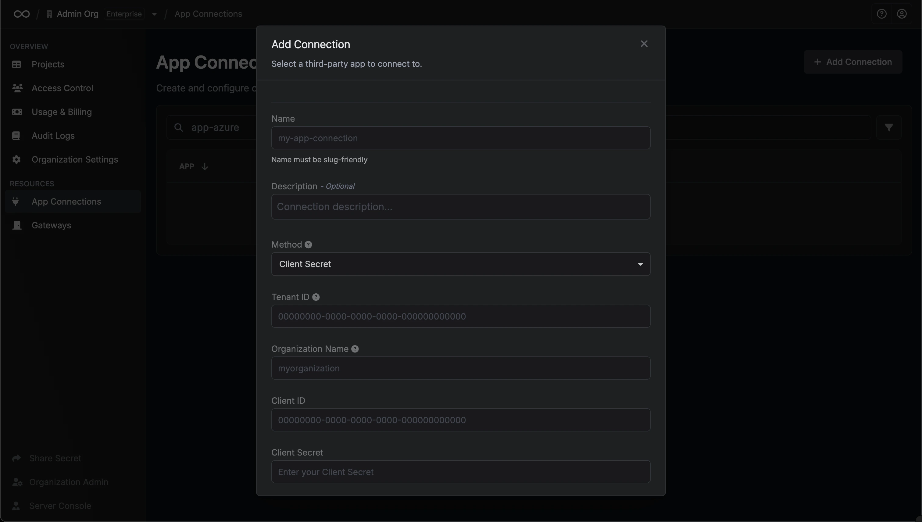 Connect via Azure OAUth