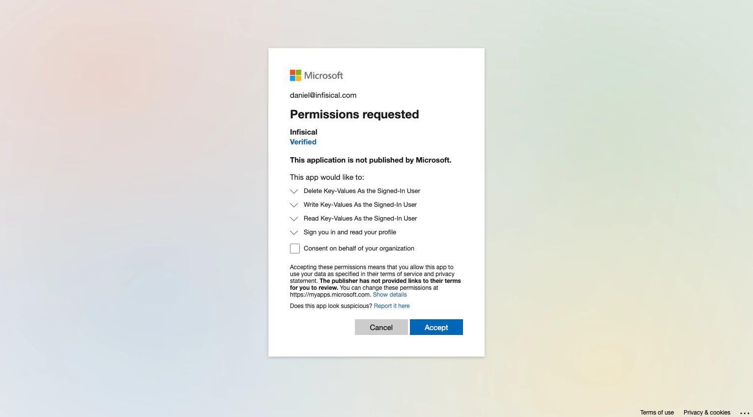 Azure Client Secrets
Authorization