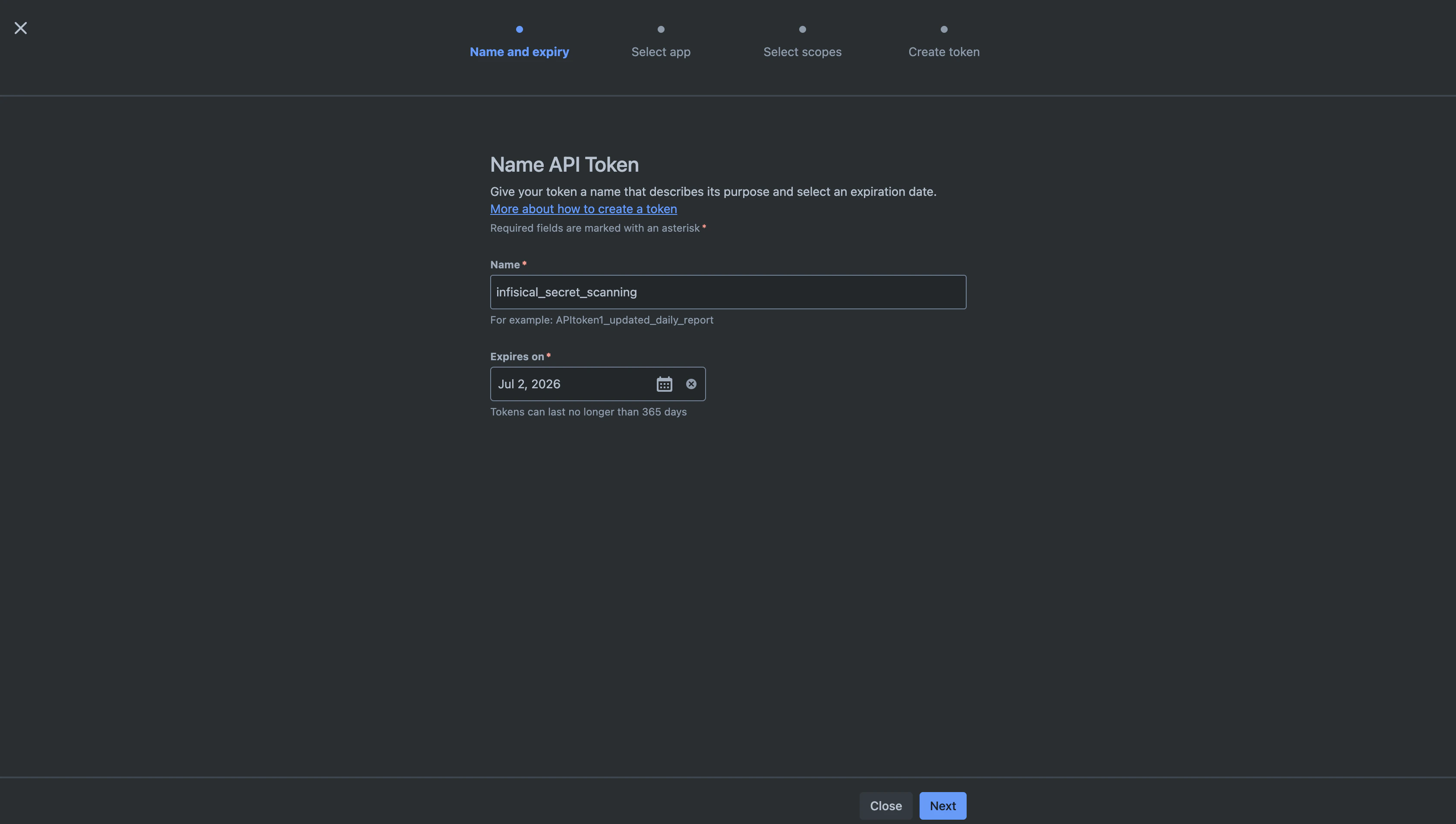 Set Name and Expiry