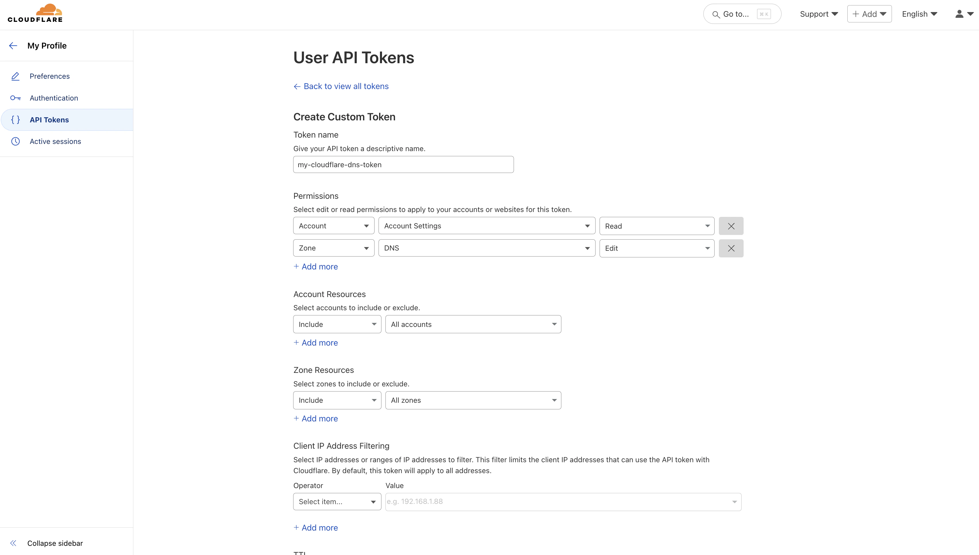 Configure Token