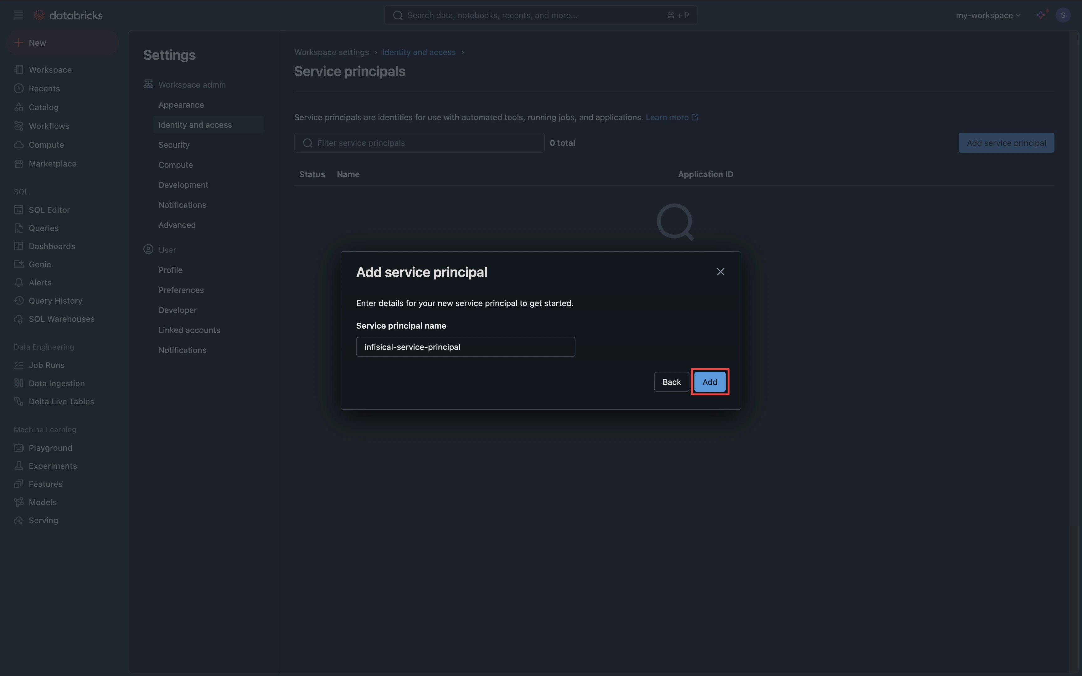 Create Service Principal