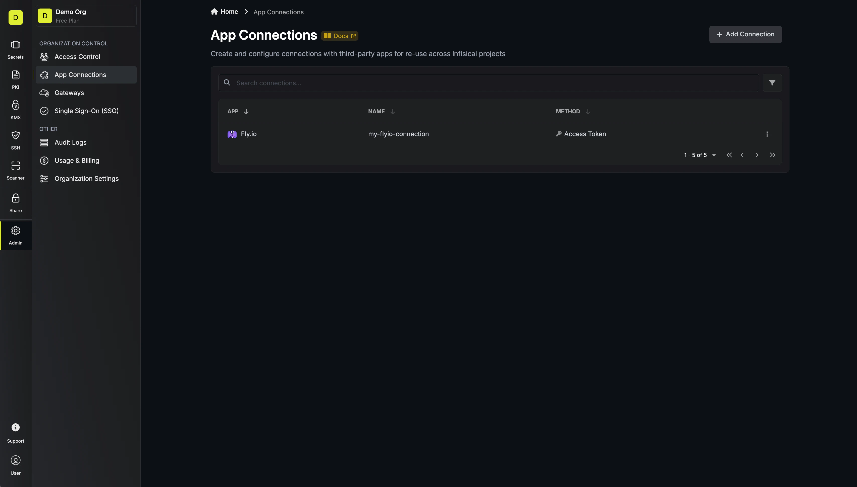 Fly.io Connection Created