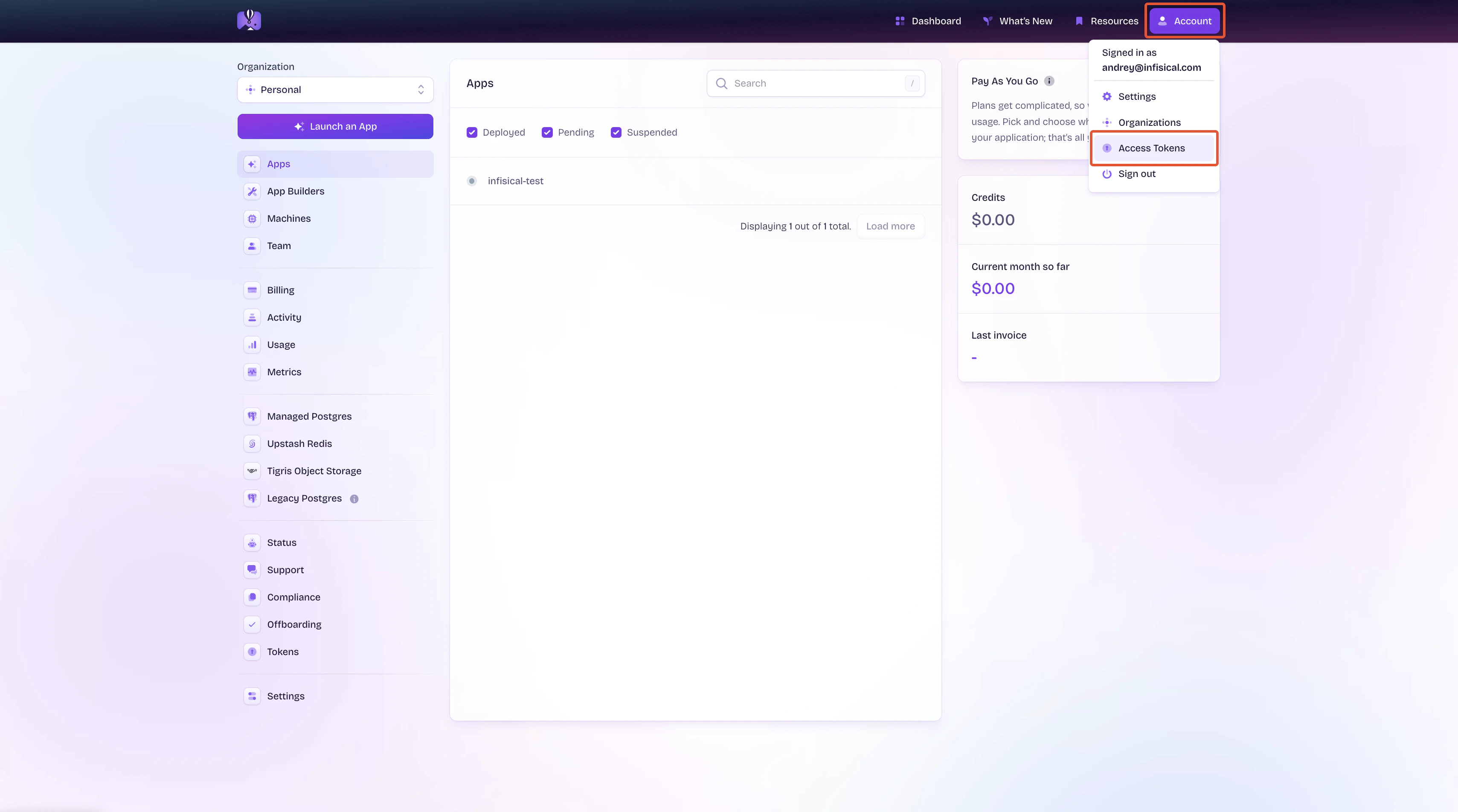 Dashboard Page