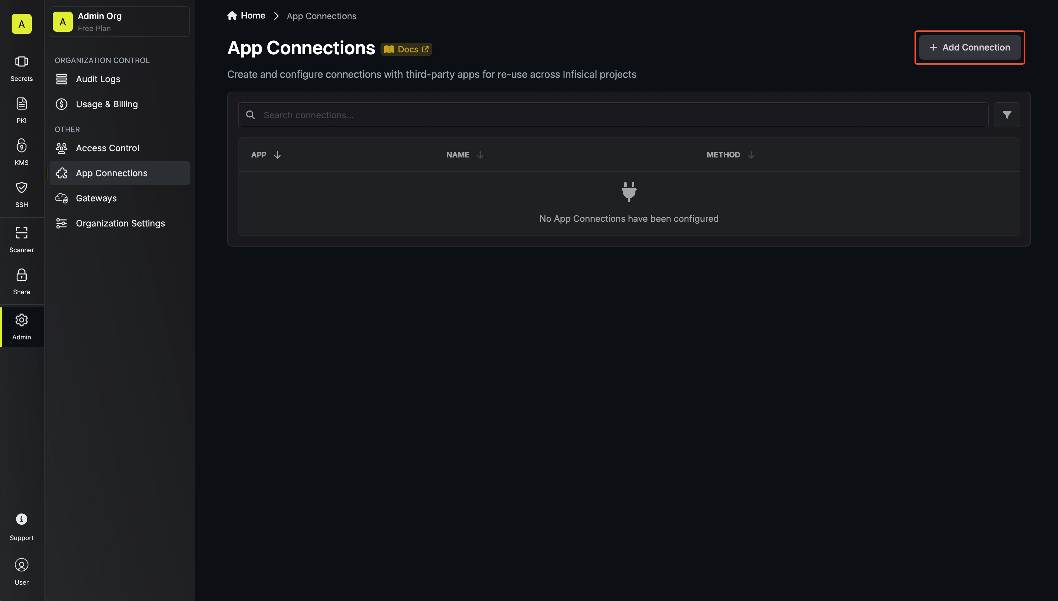 App Connections
Tab