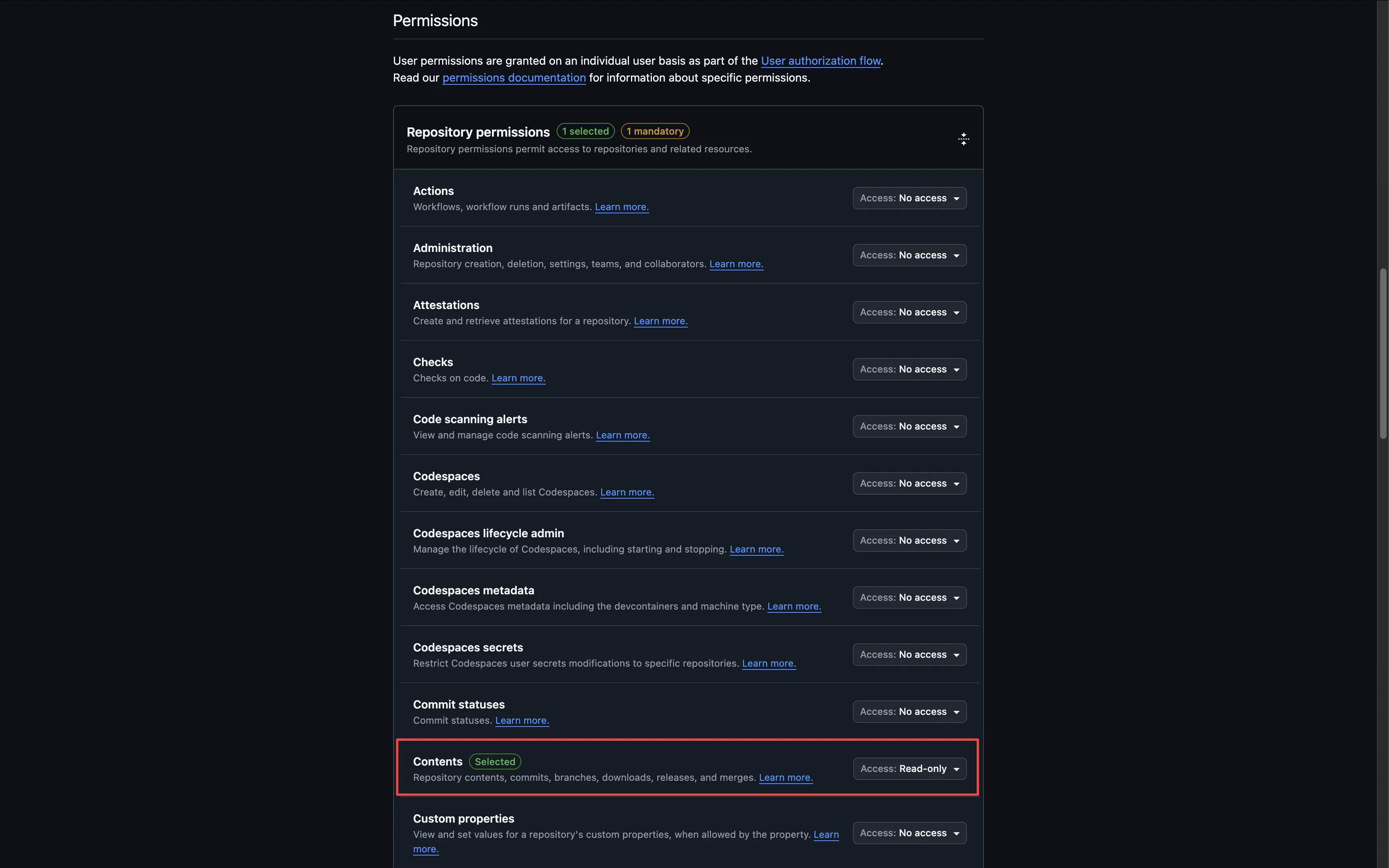 github radar app permissions 1