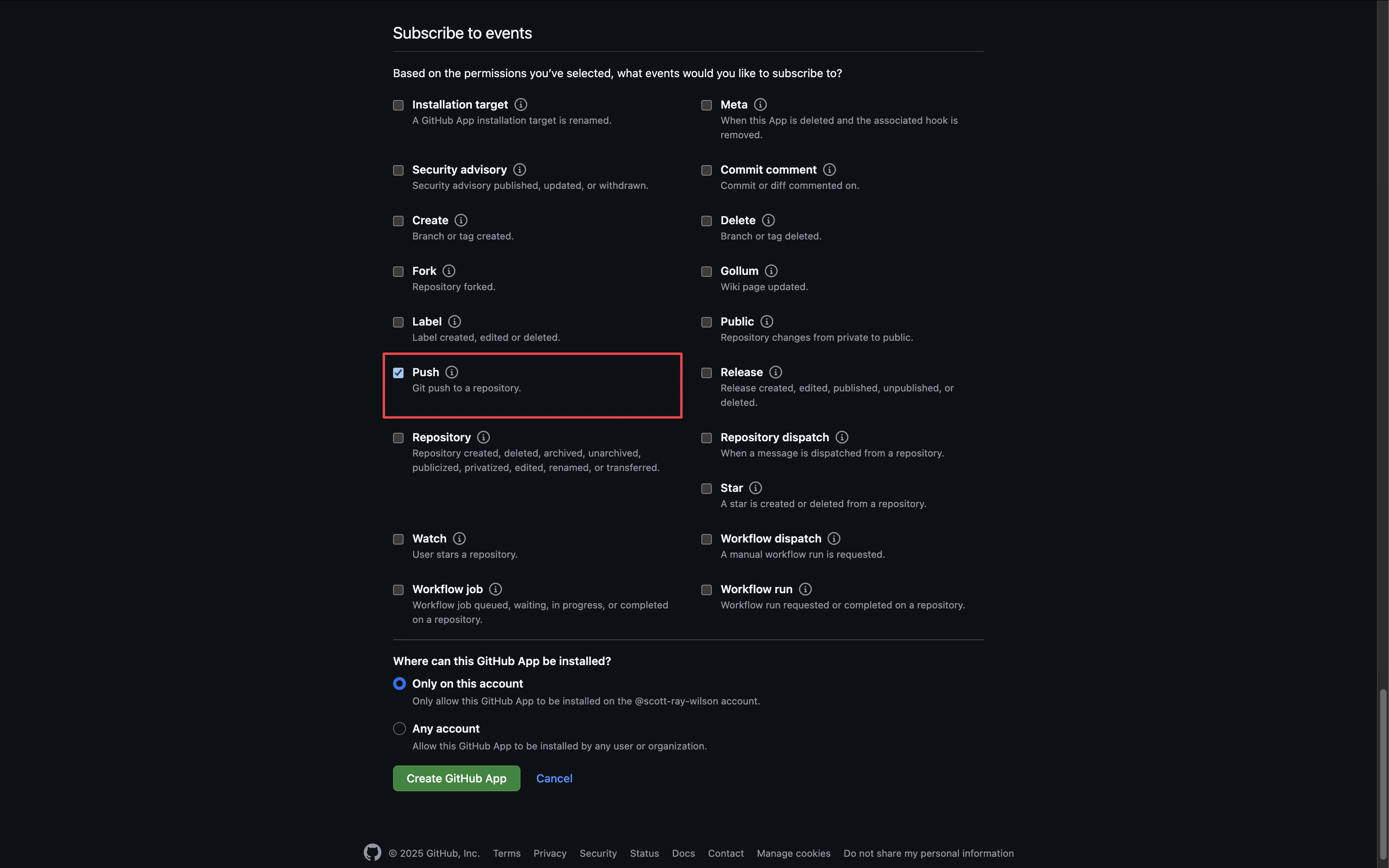 github radar app events