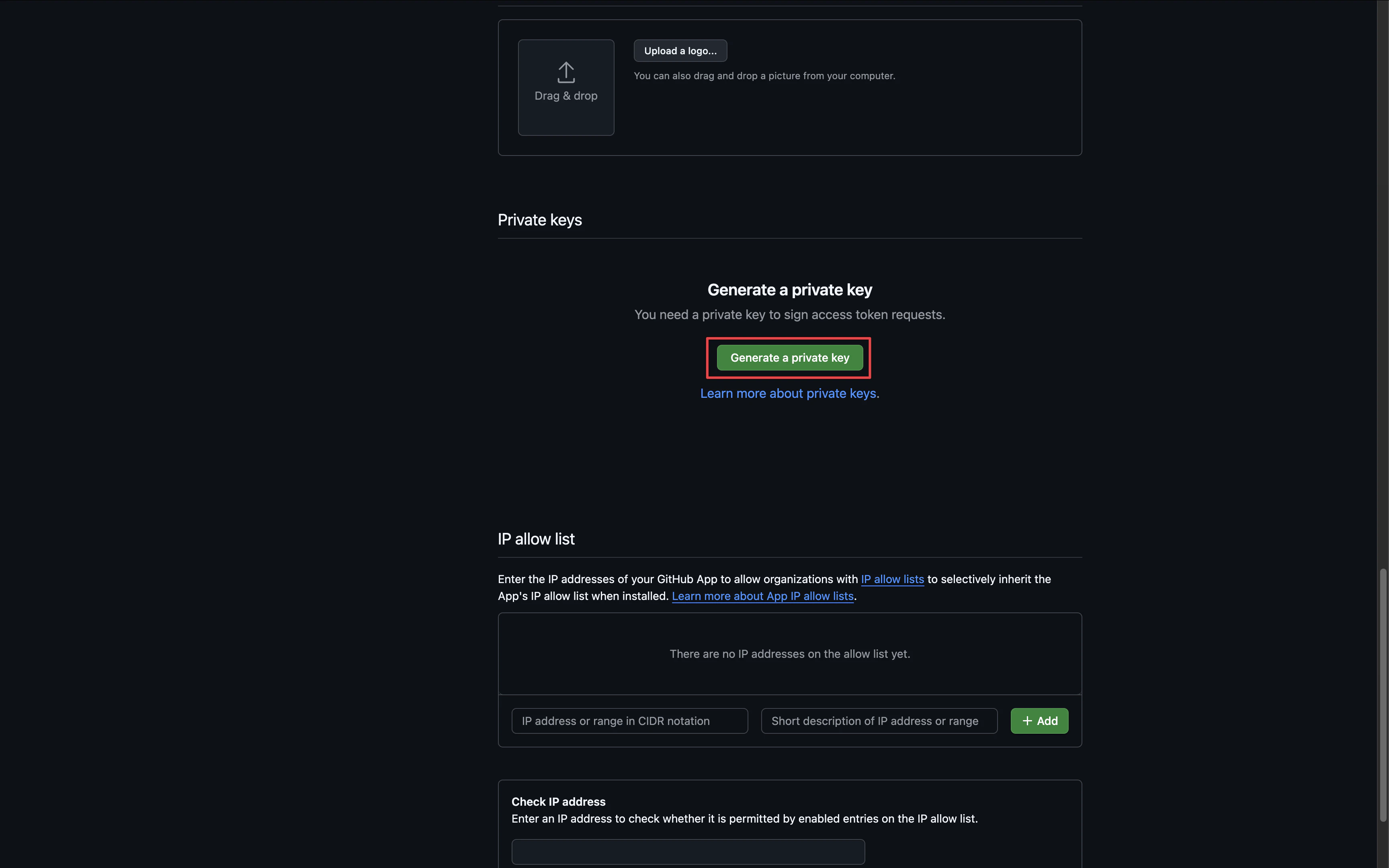 github radar app private key