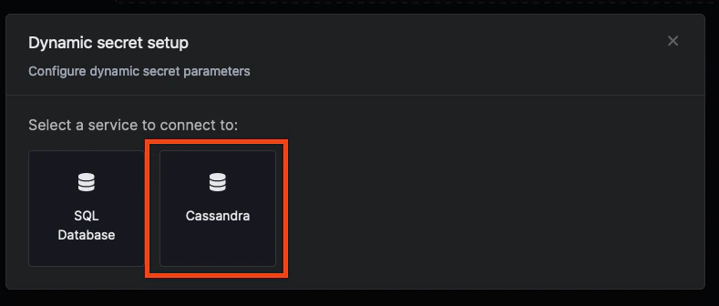 Dynamic Secret Modal
