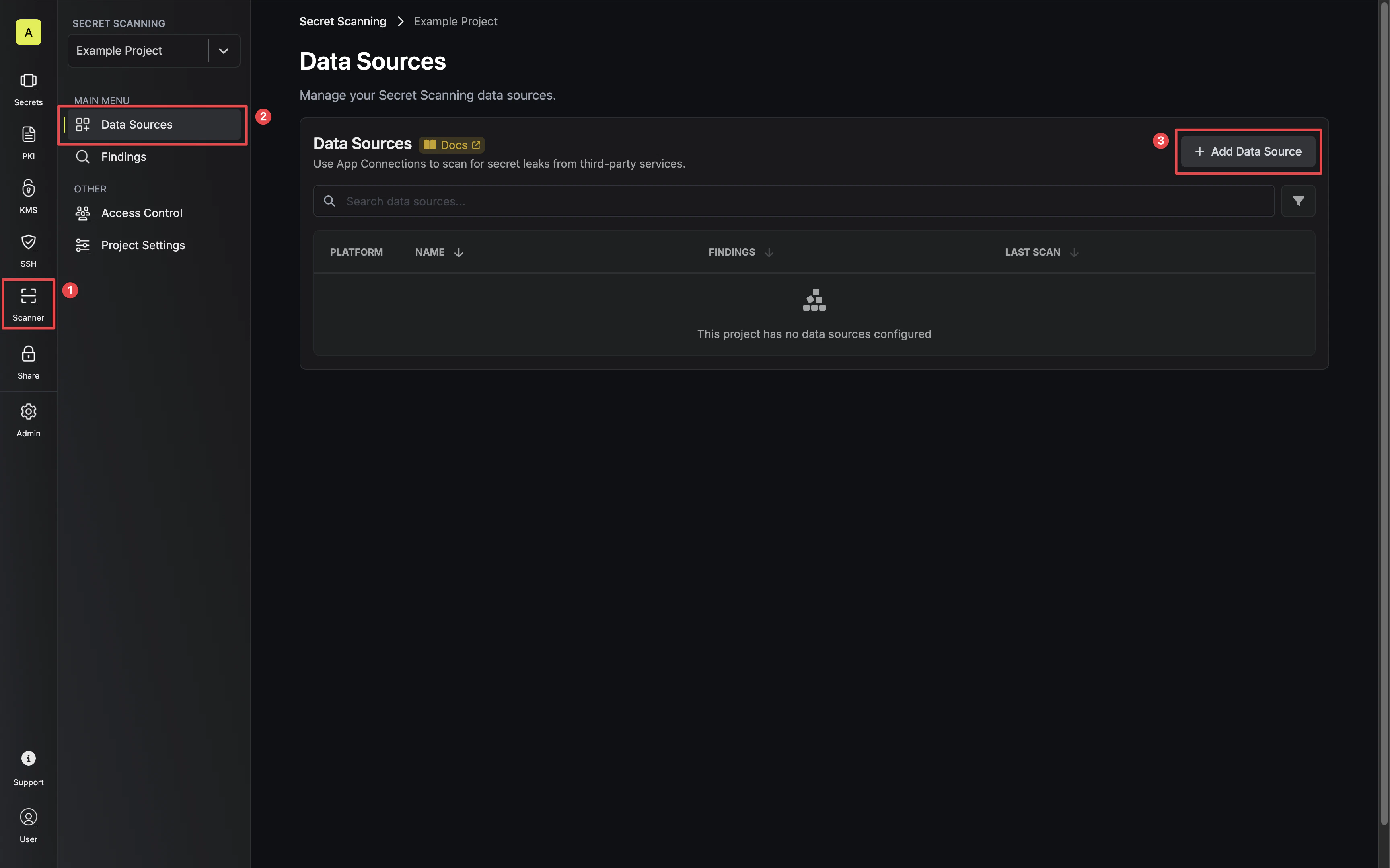 Secret Scanning Dashboard