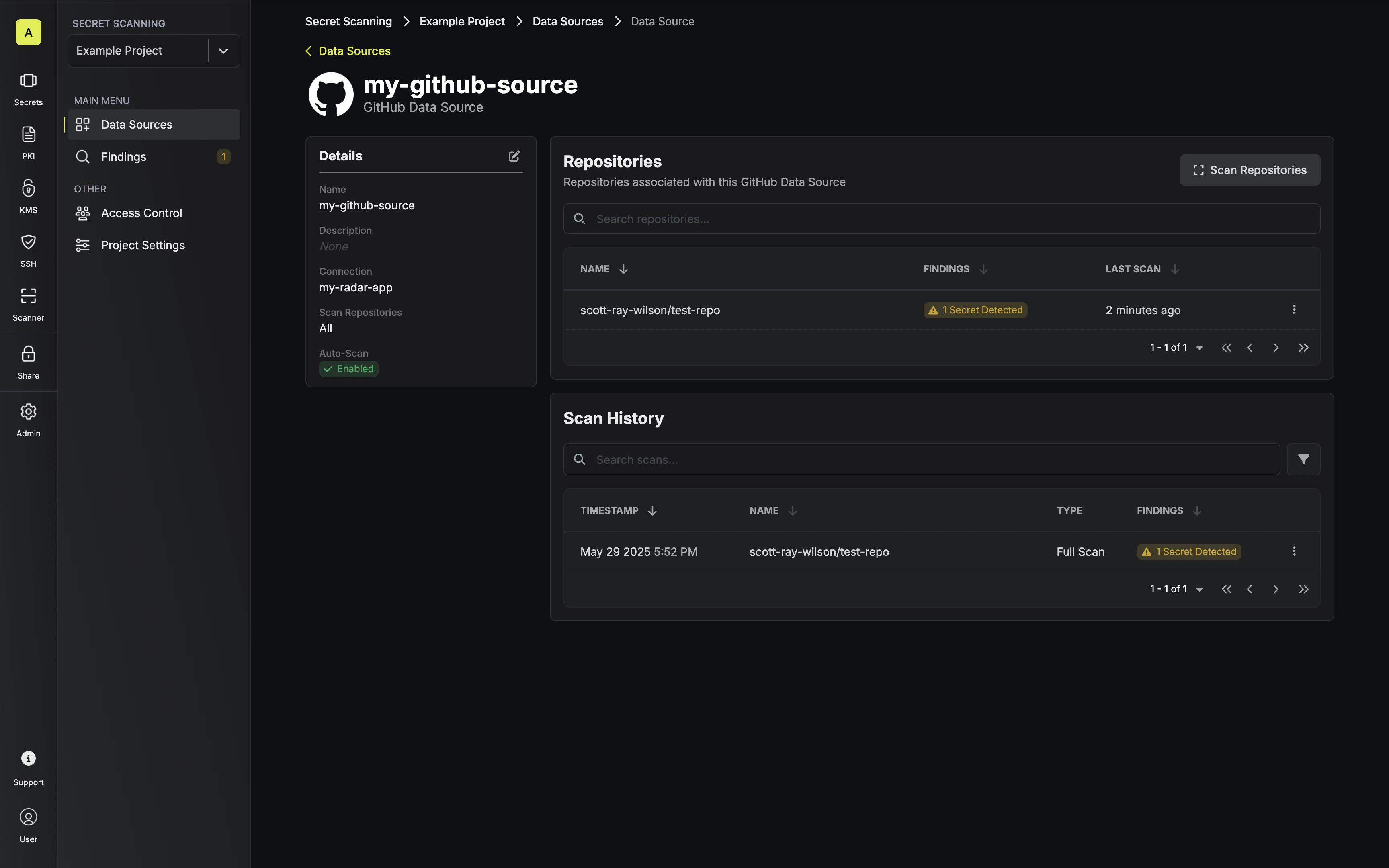 Data Source Page