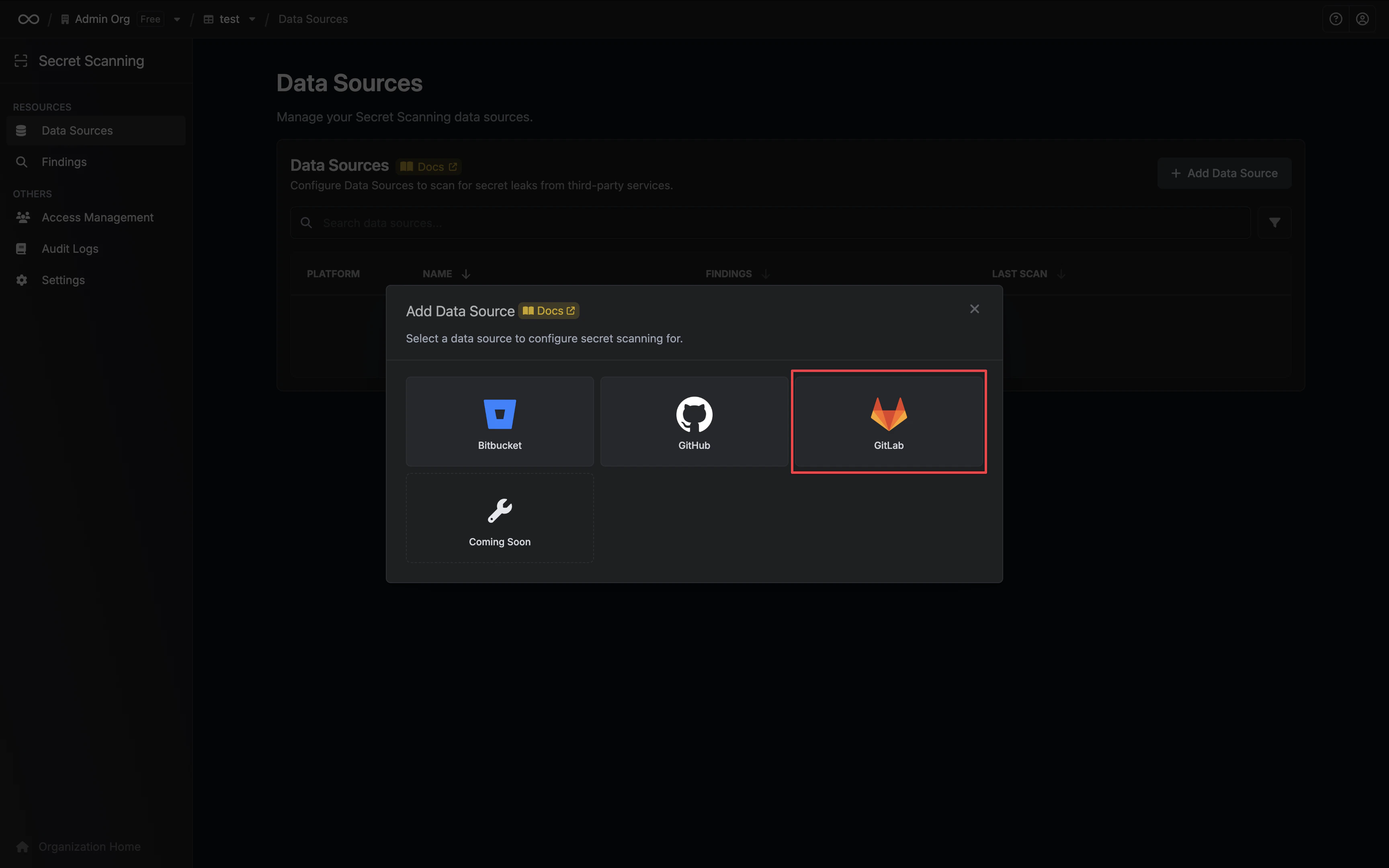 Select GitLab