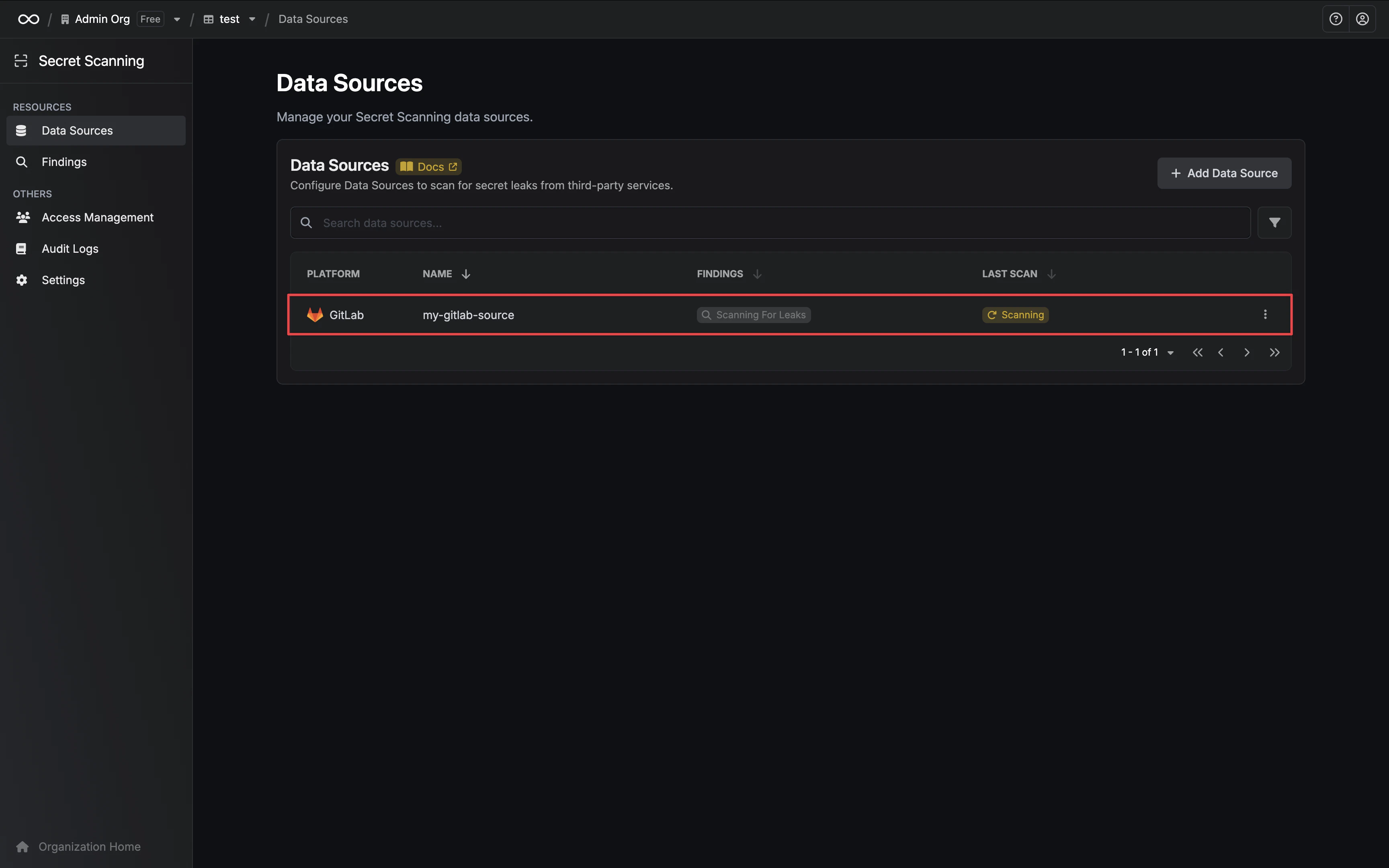 Data Source Created