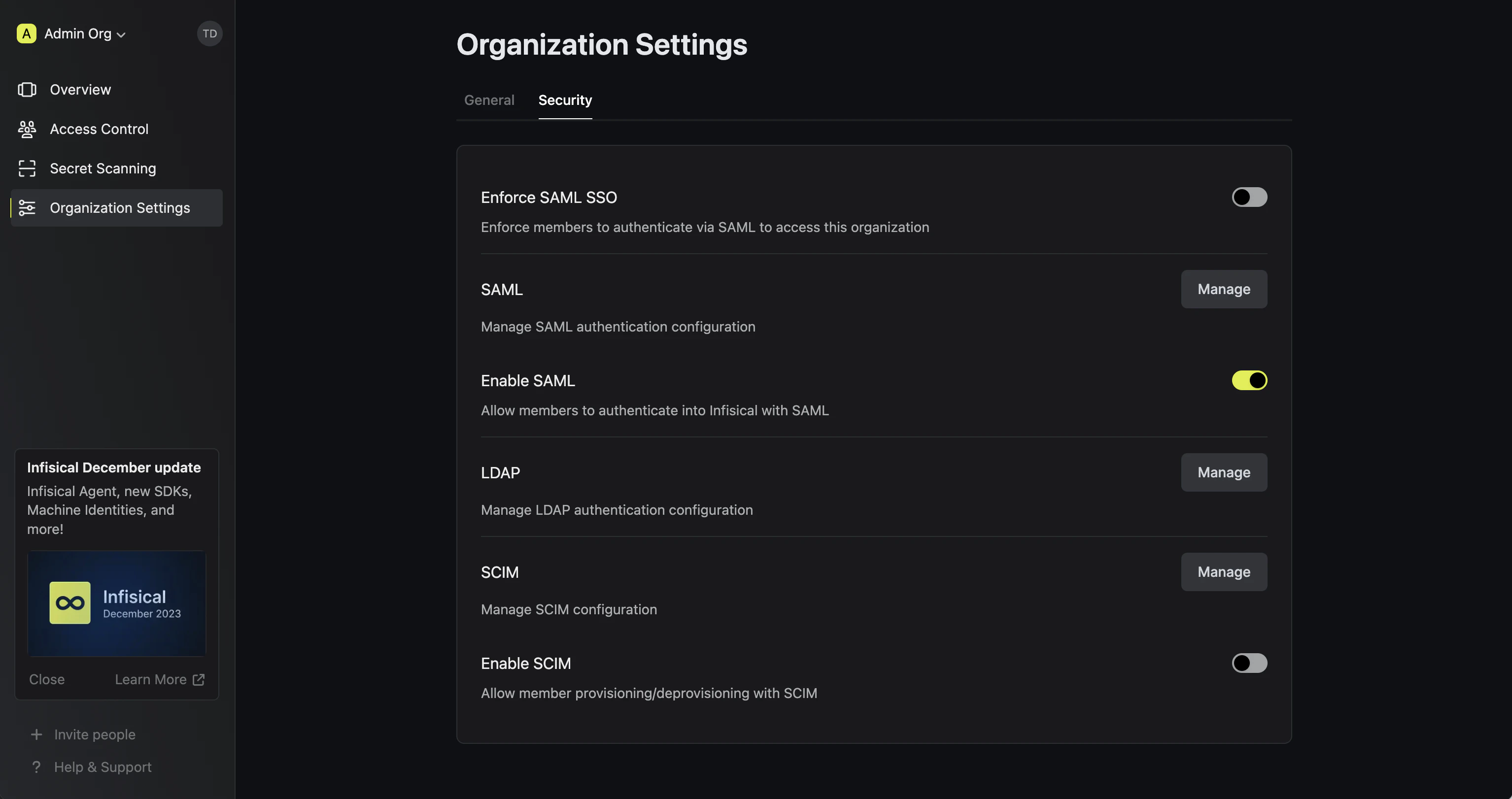 SAML keycloak enable SAML