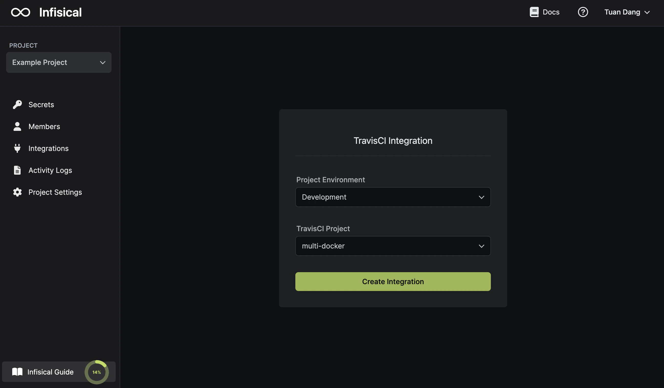 create integration travis ci