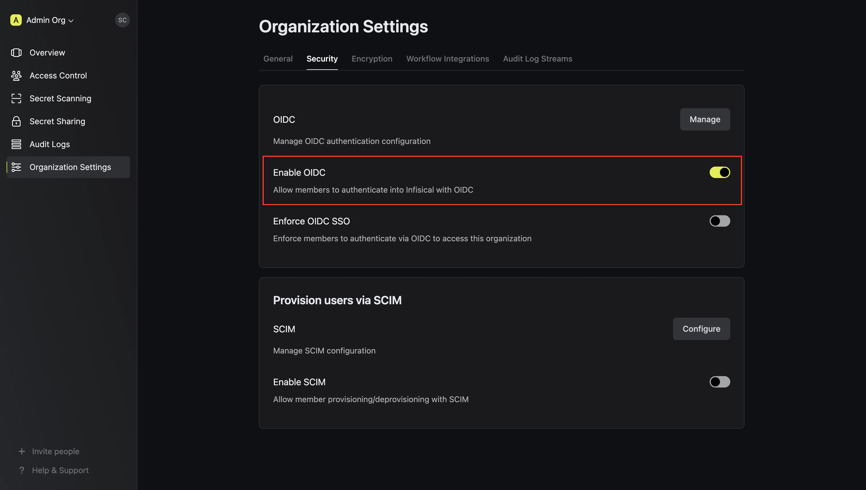 OIDC auth0 enable OIDC