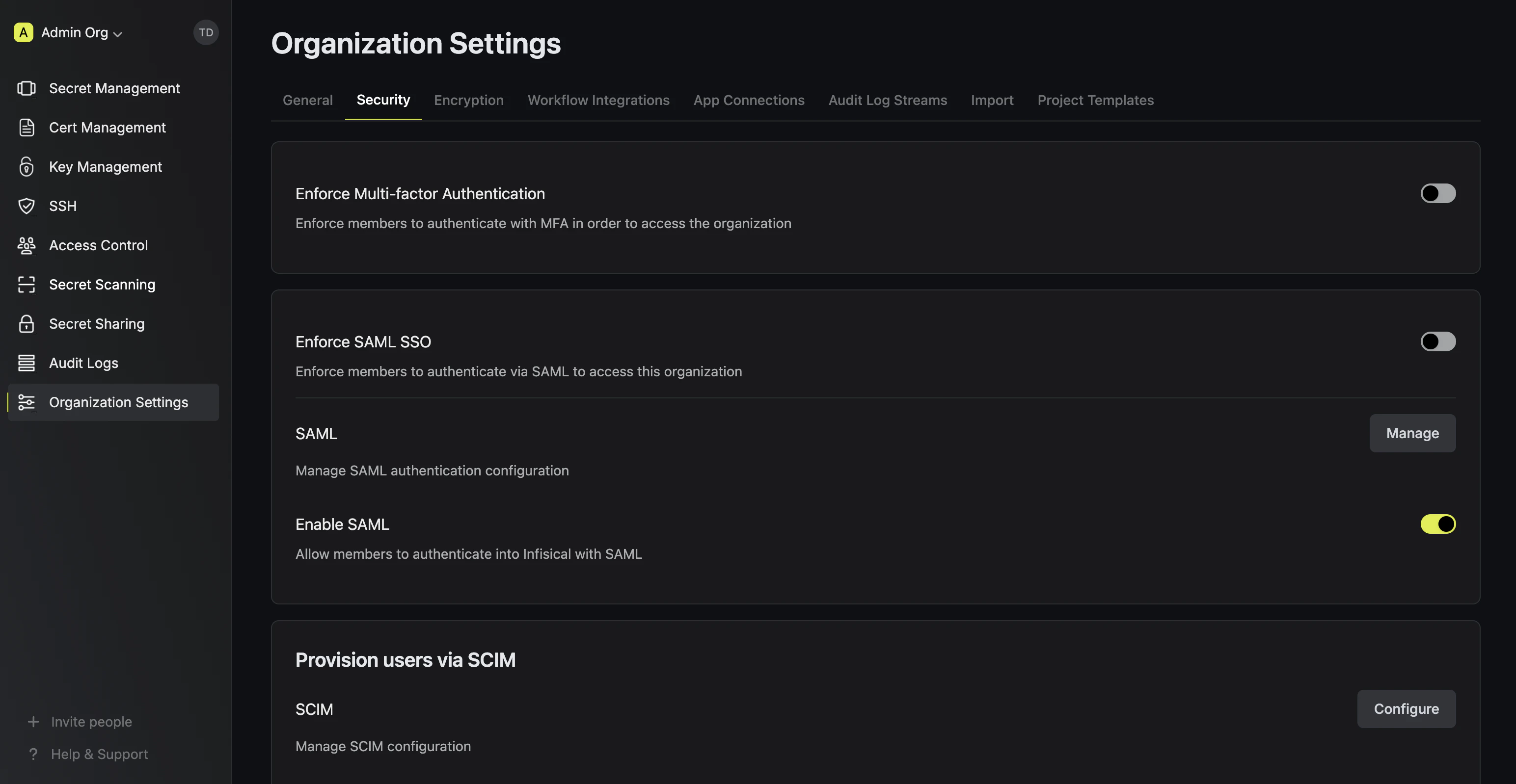 Auth0 SAML enable
