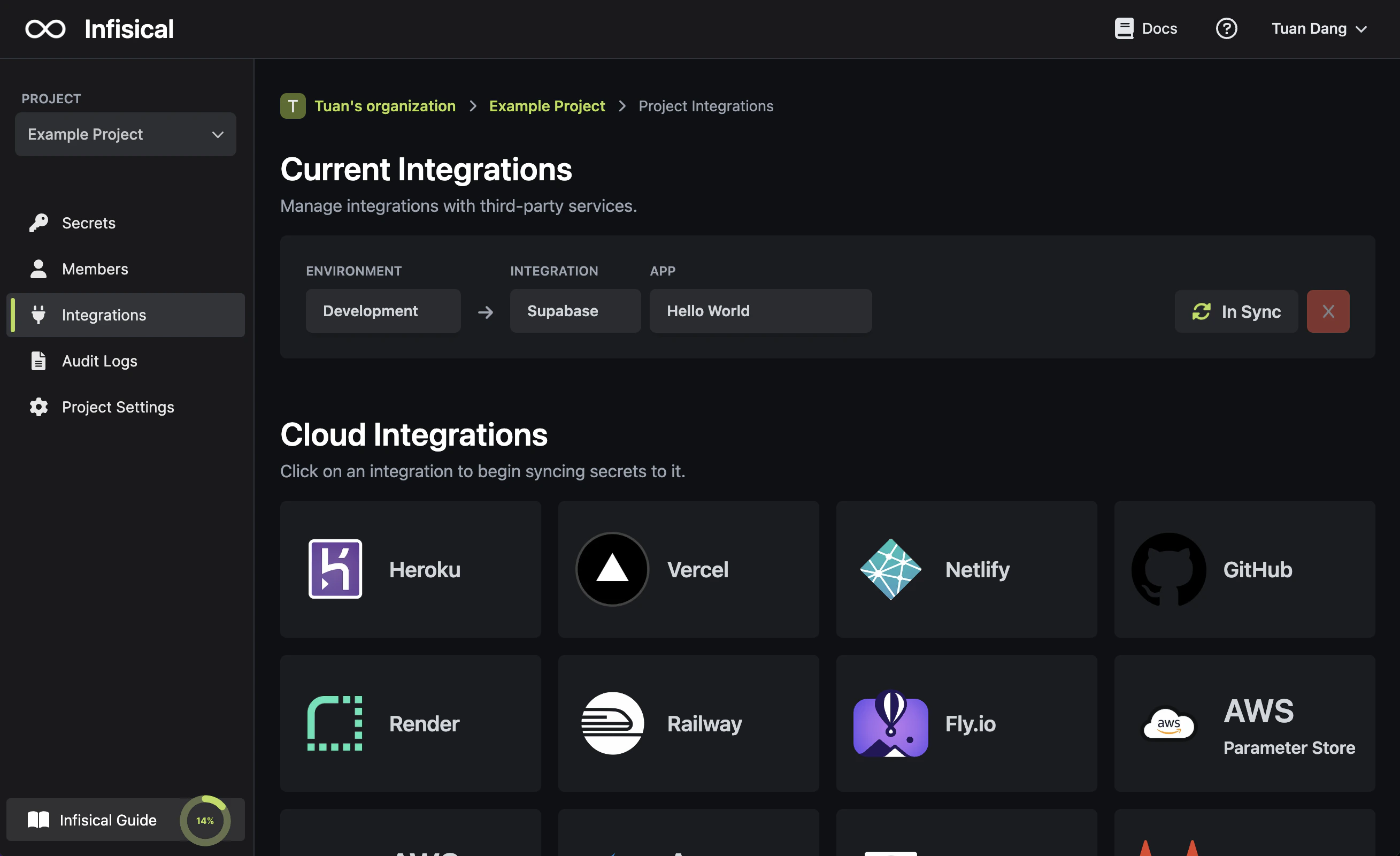integrations supabase