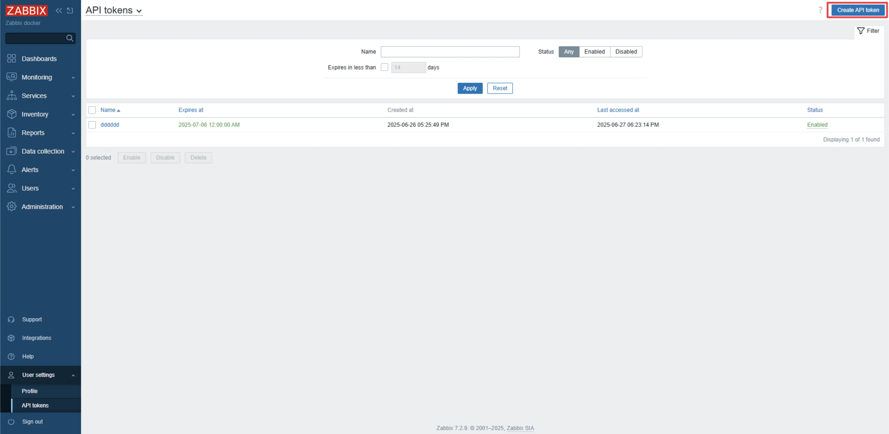Click Create Token