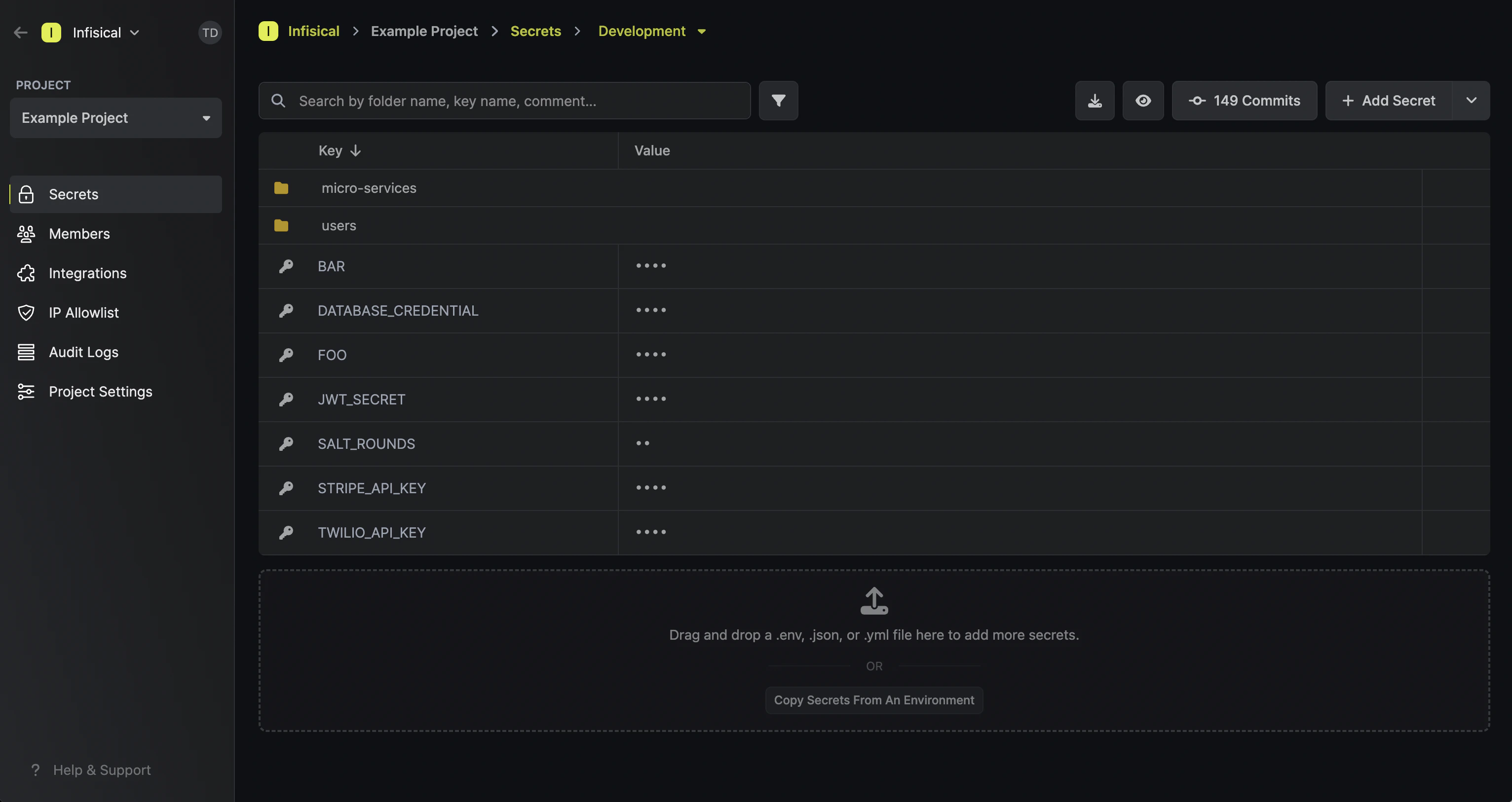 project dashboard