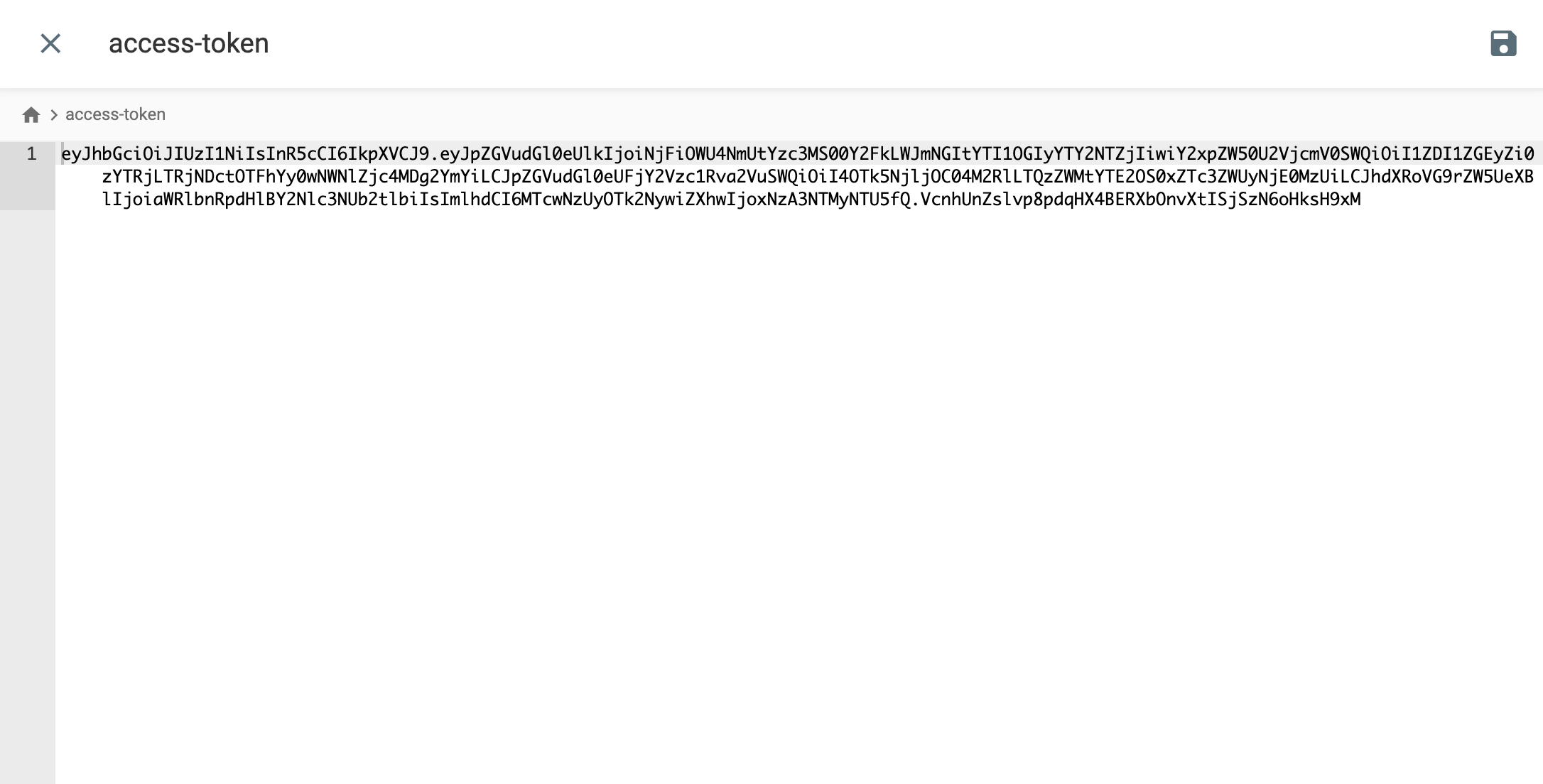 file browser access token deposit