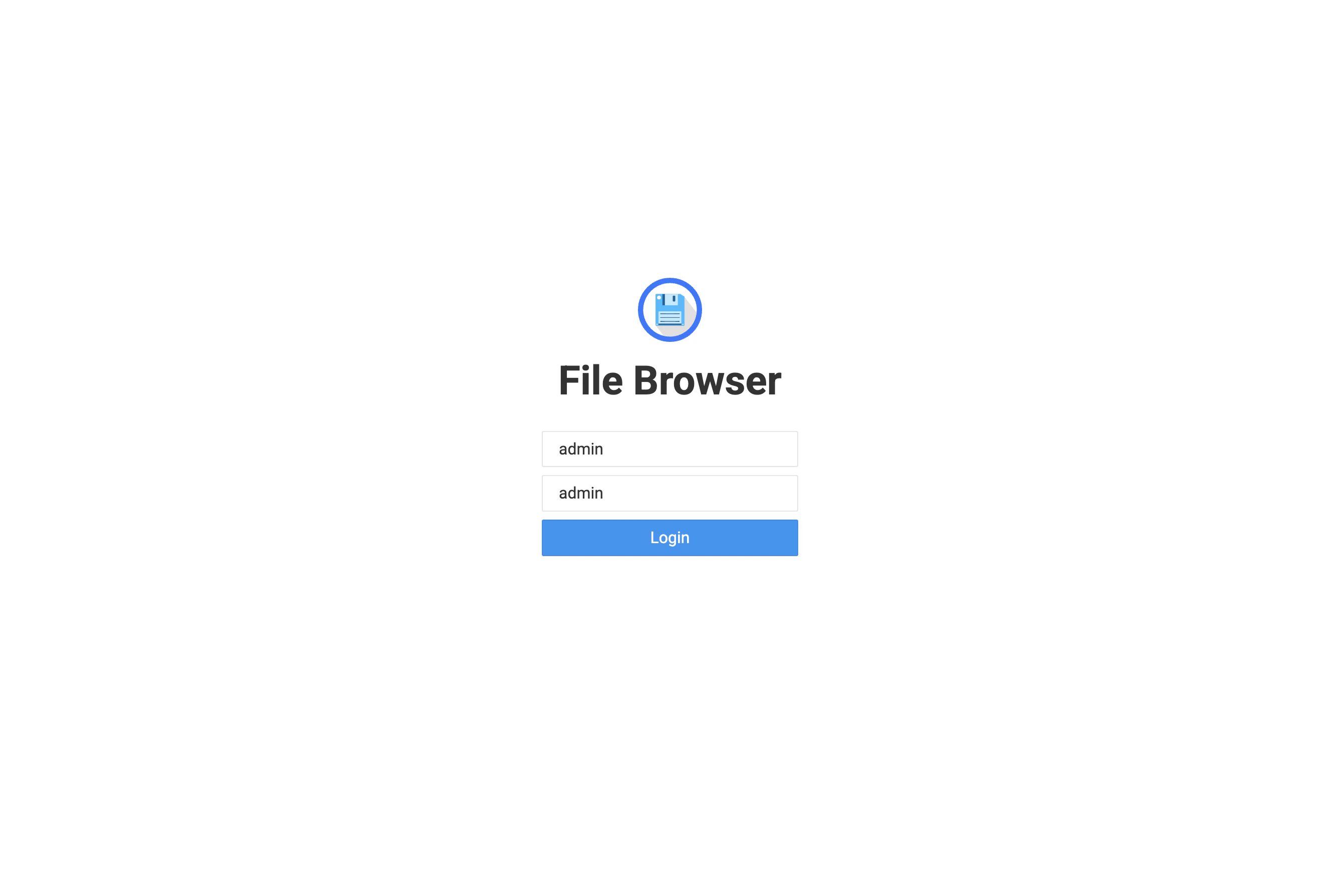 file browser main login page