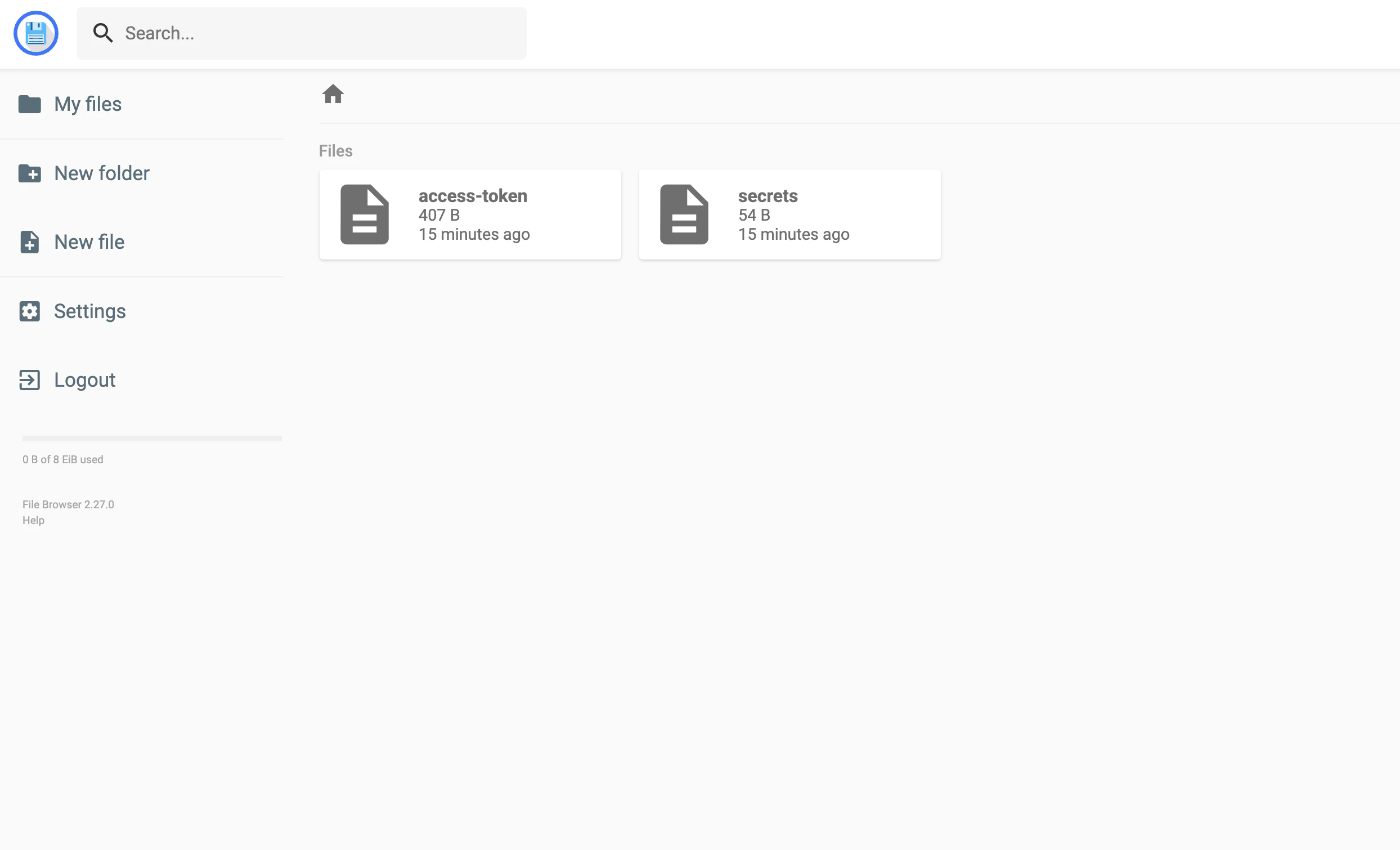 file browswer dashbaord