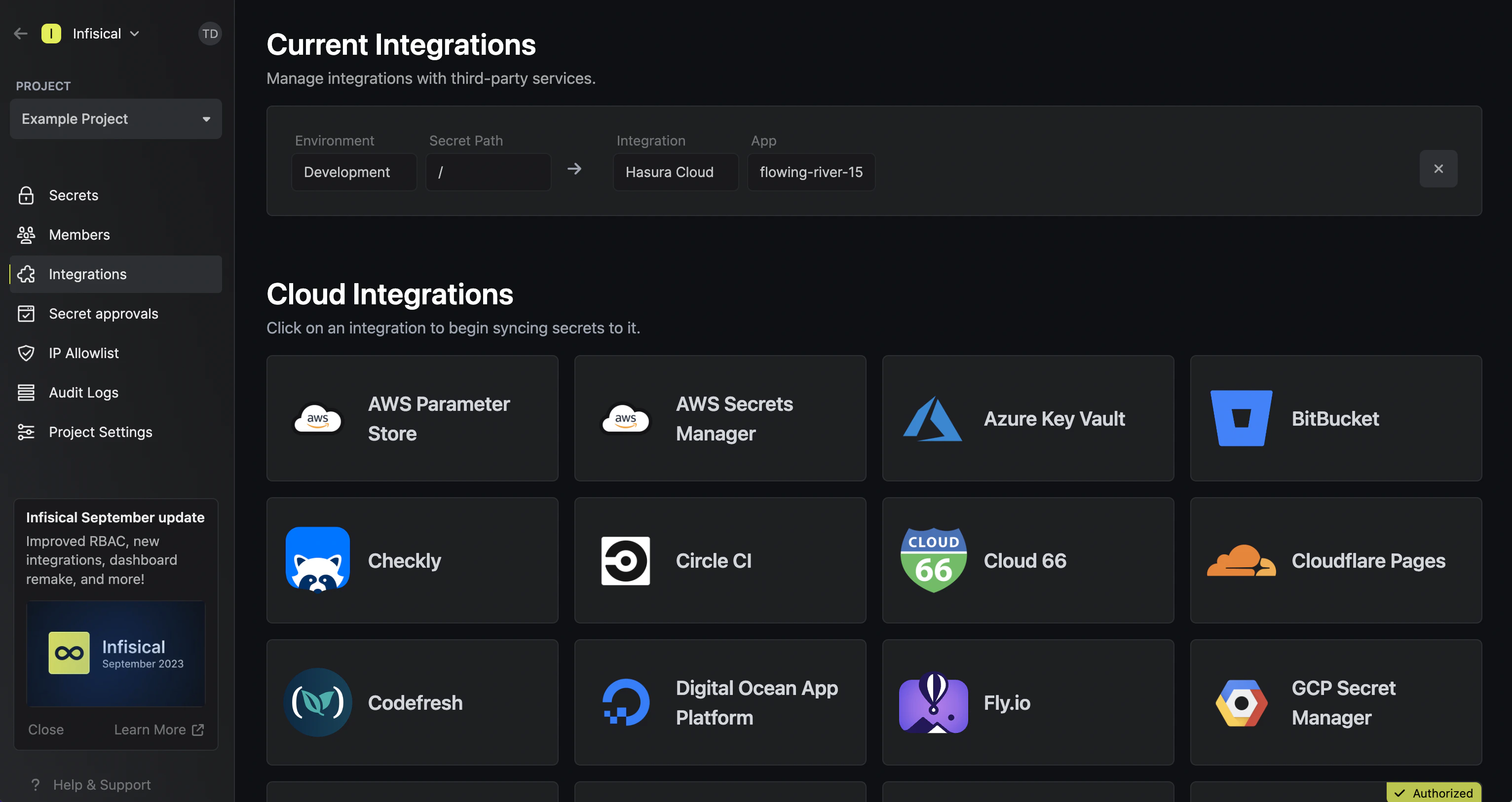 integrations hasura cloud