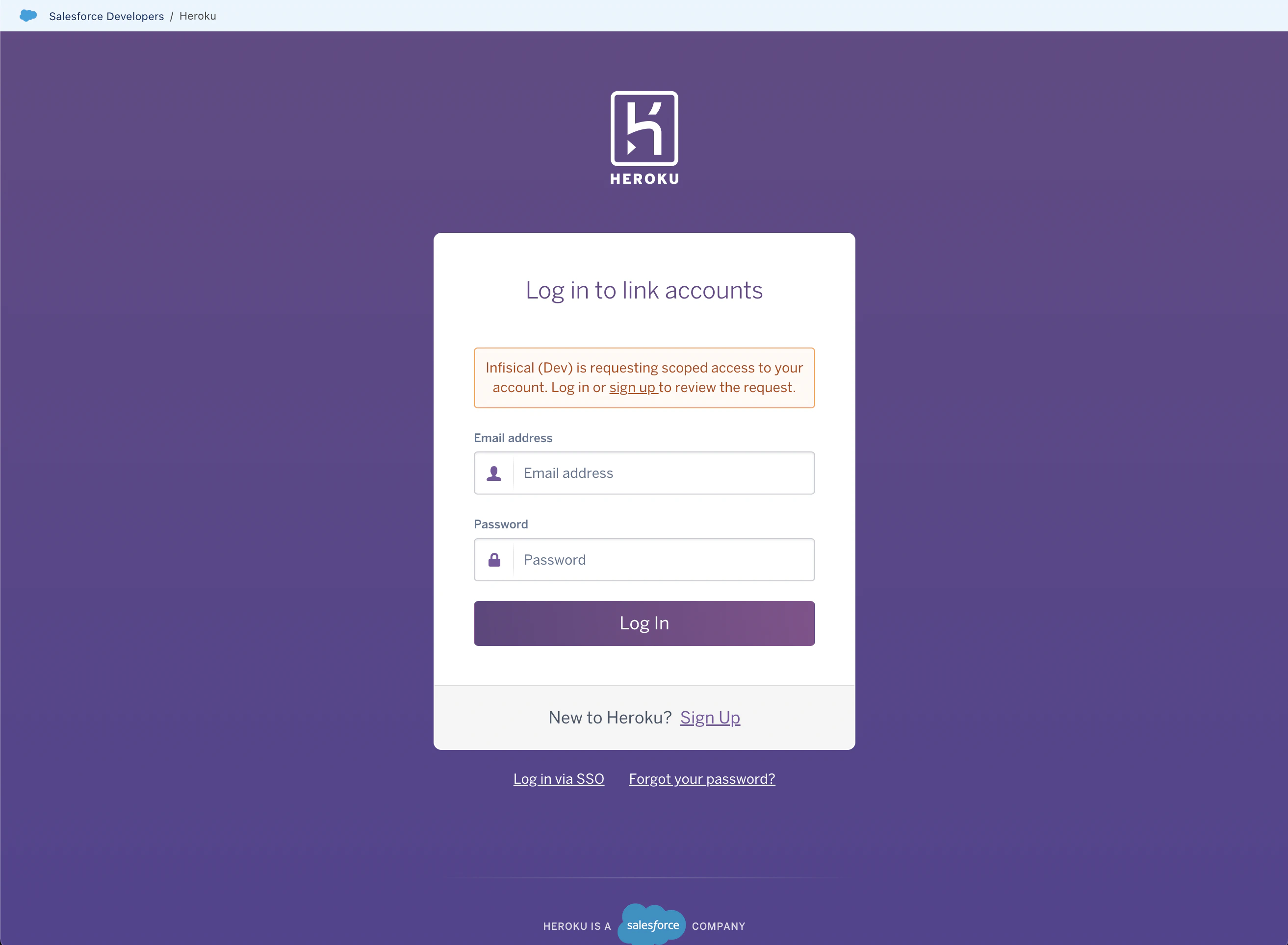 integrations heroku authorization