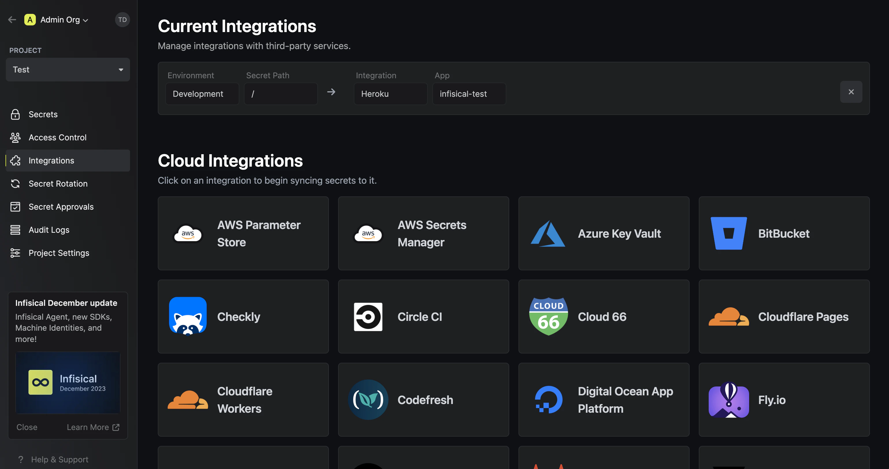 integrations heroku