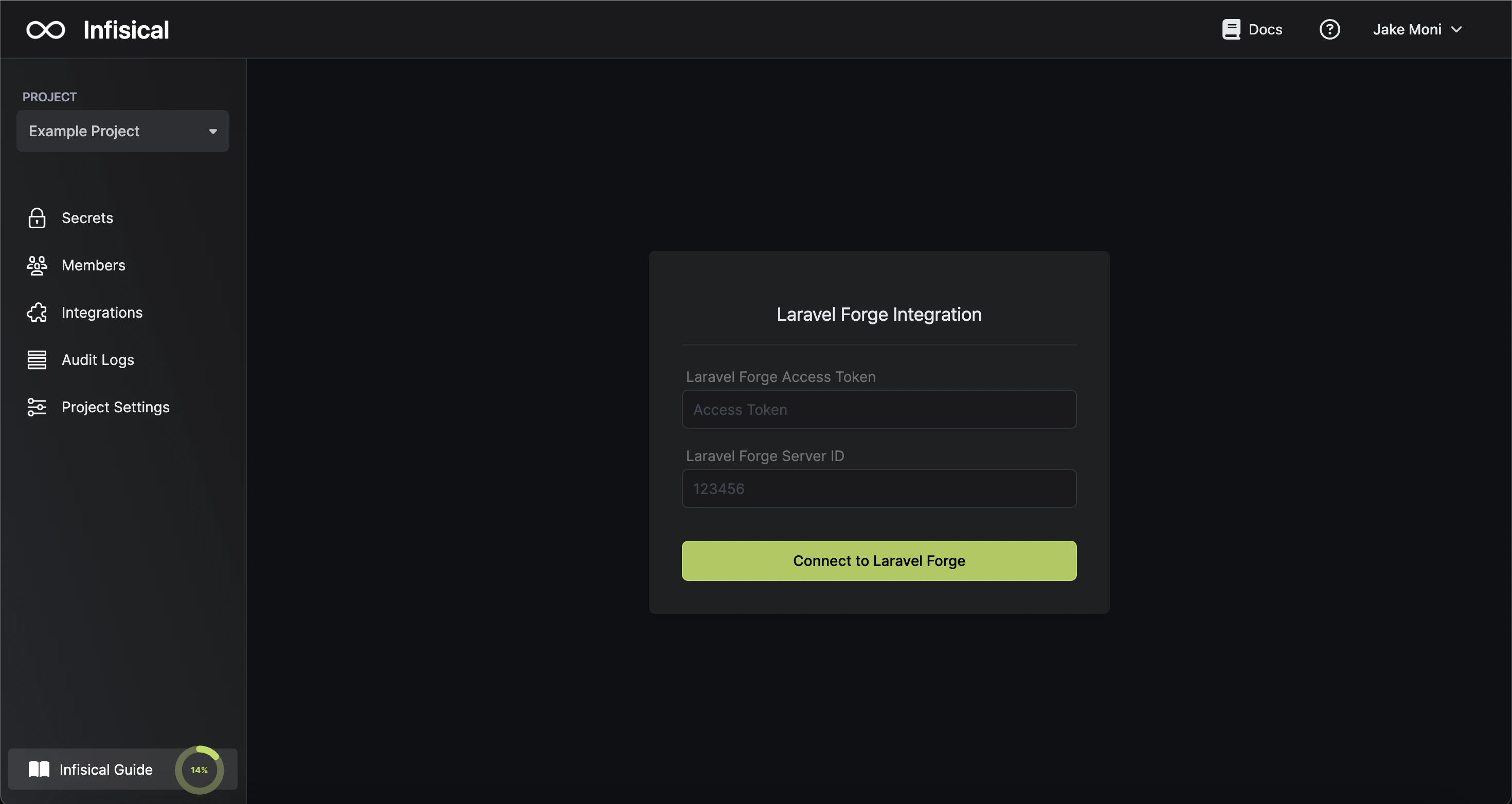 integrations laravel forge authorization