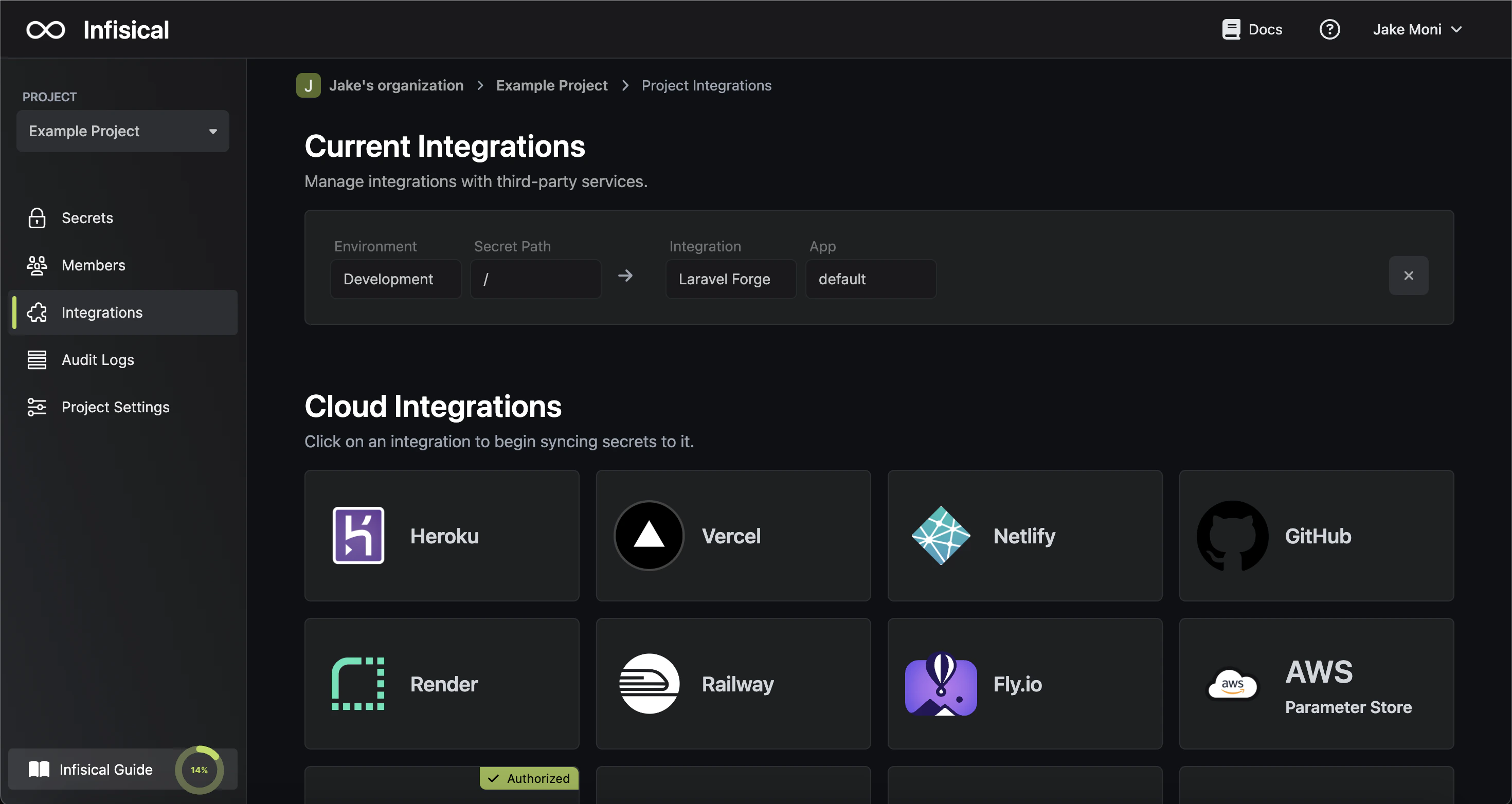 integrations laravel forge