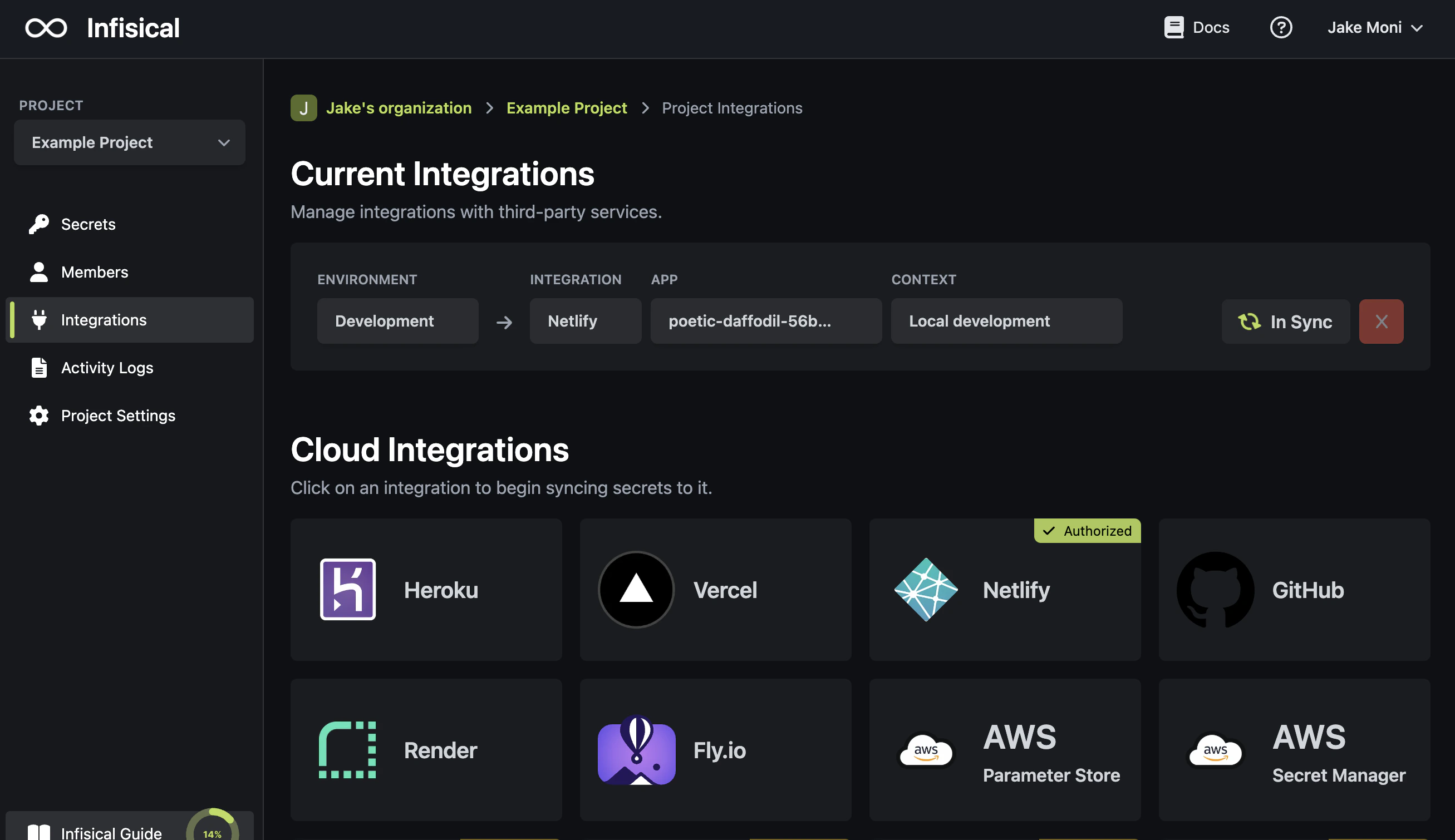 integrations netlify
