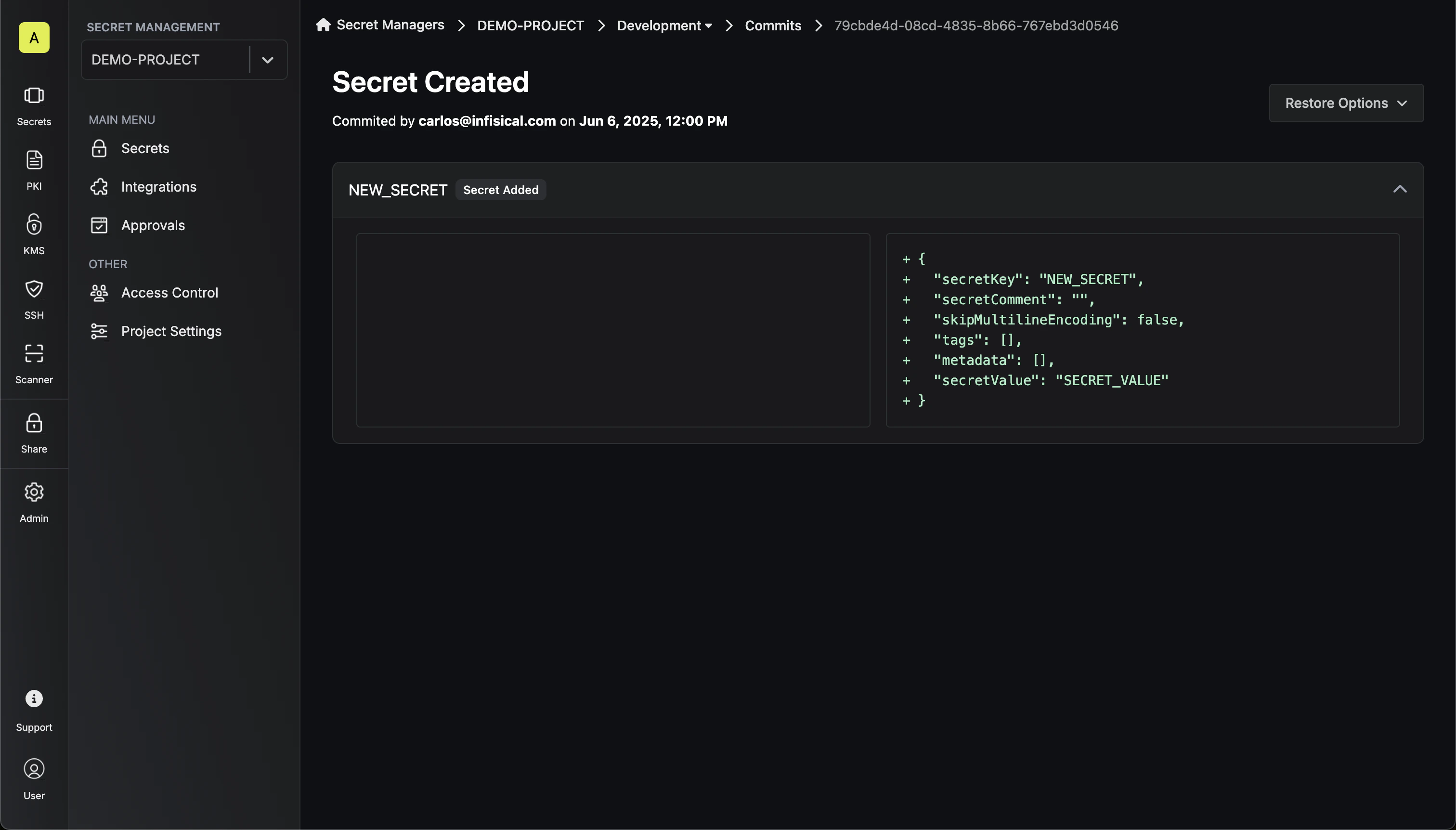 Detailed Commit Inspection