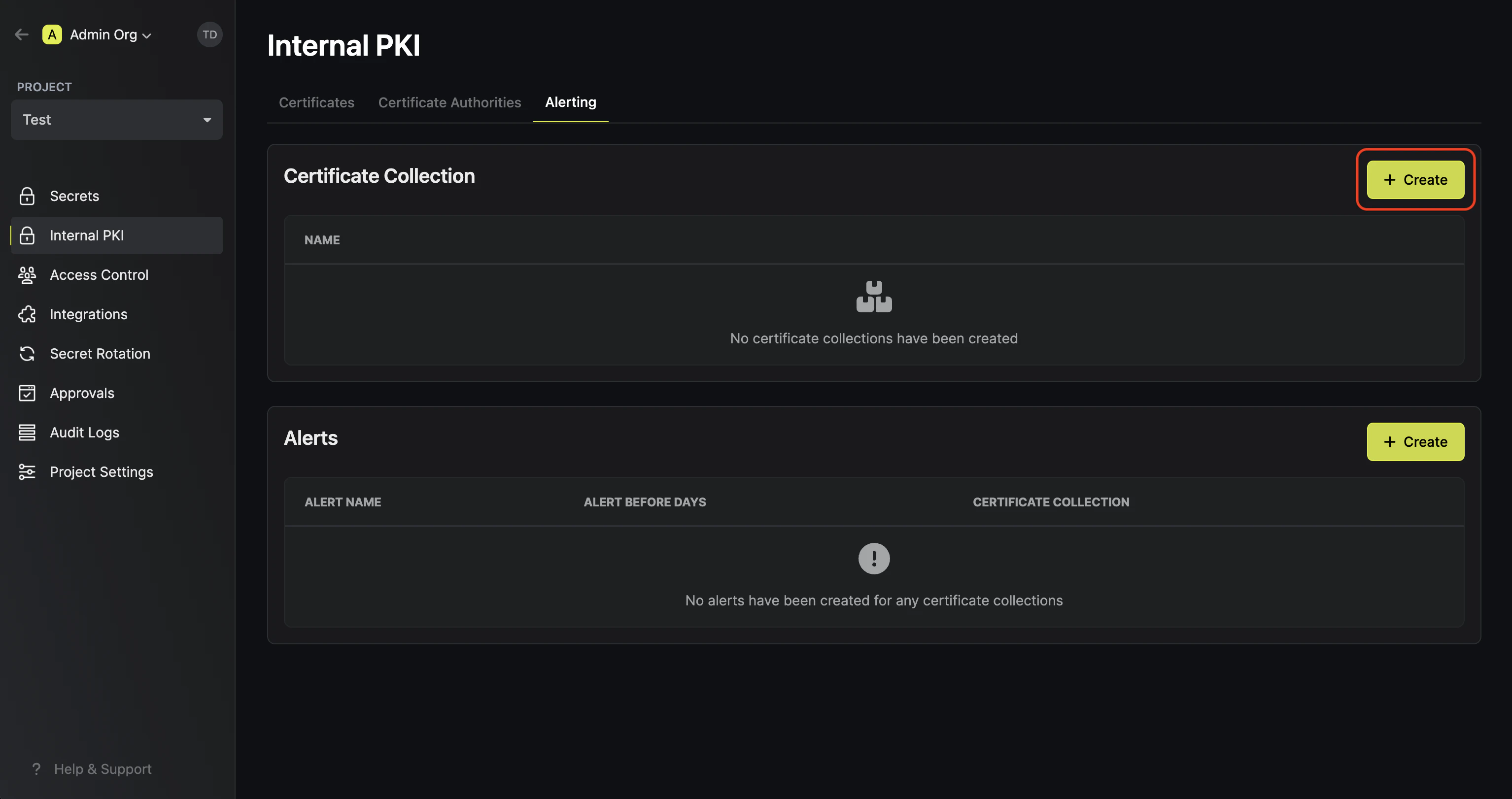 pki create collection
