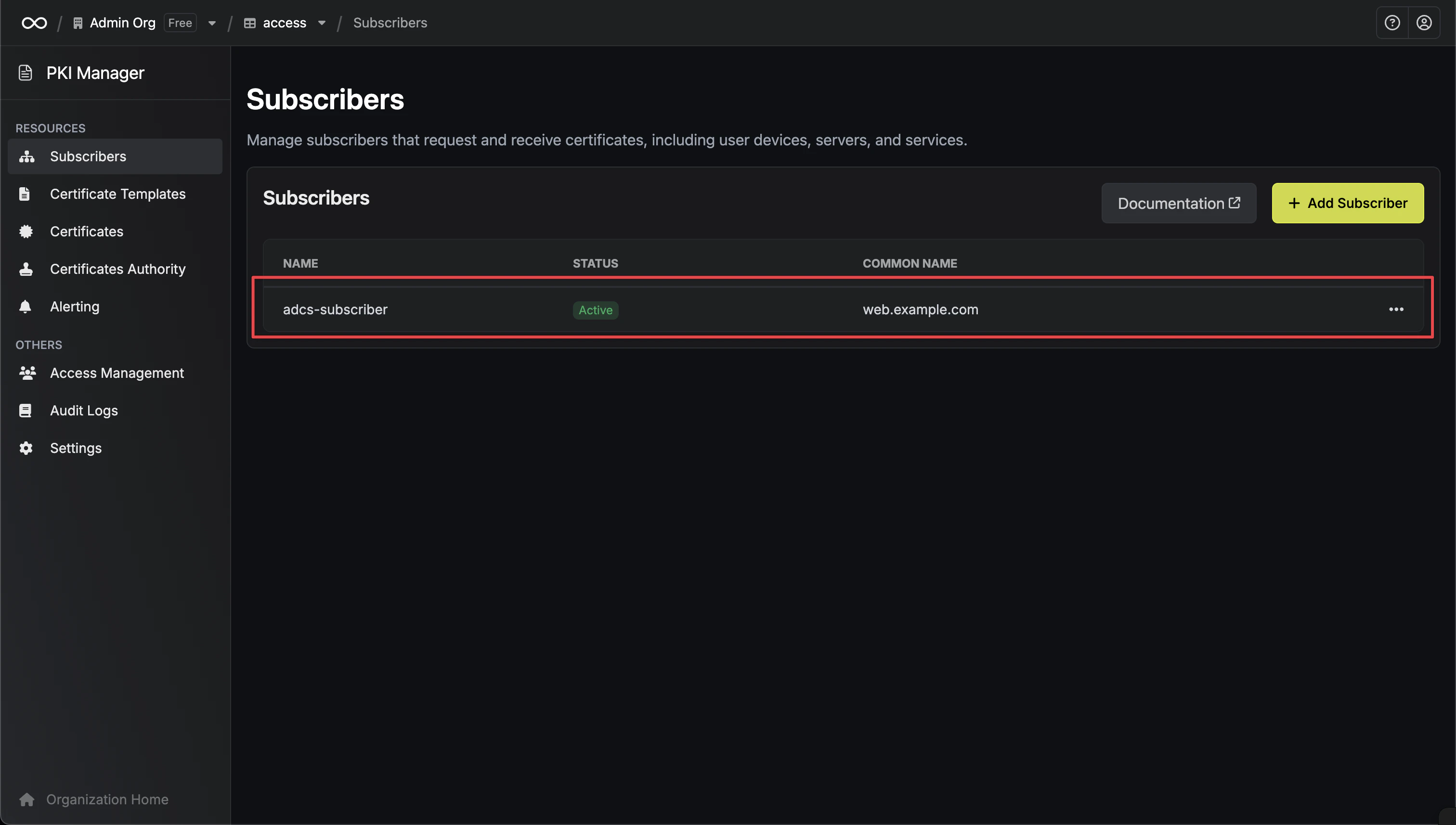 Subscriber Created