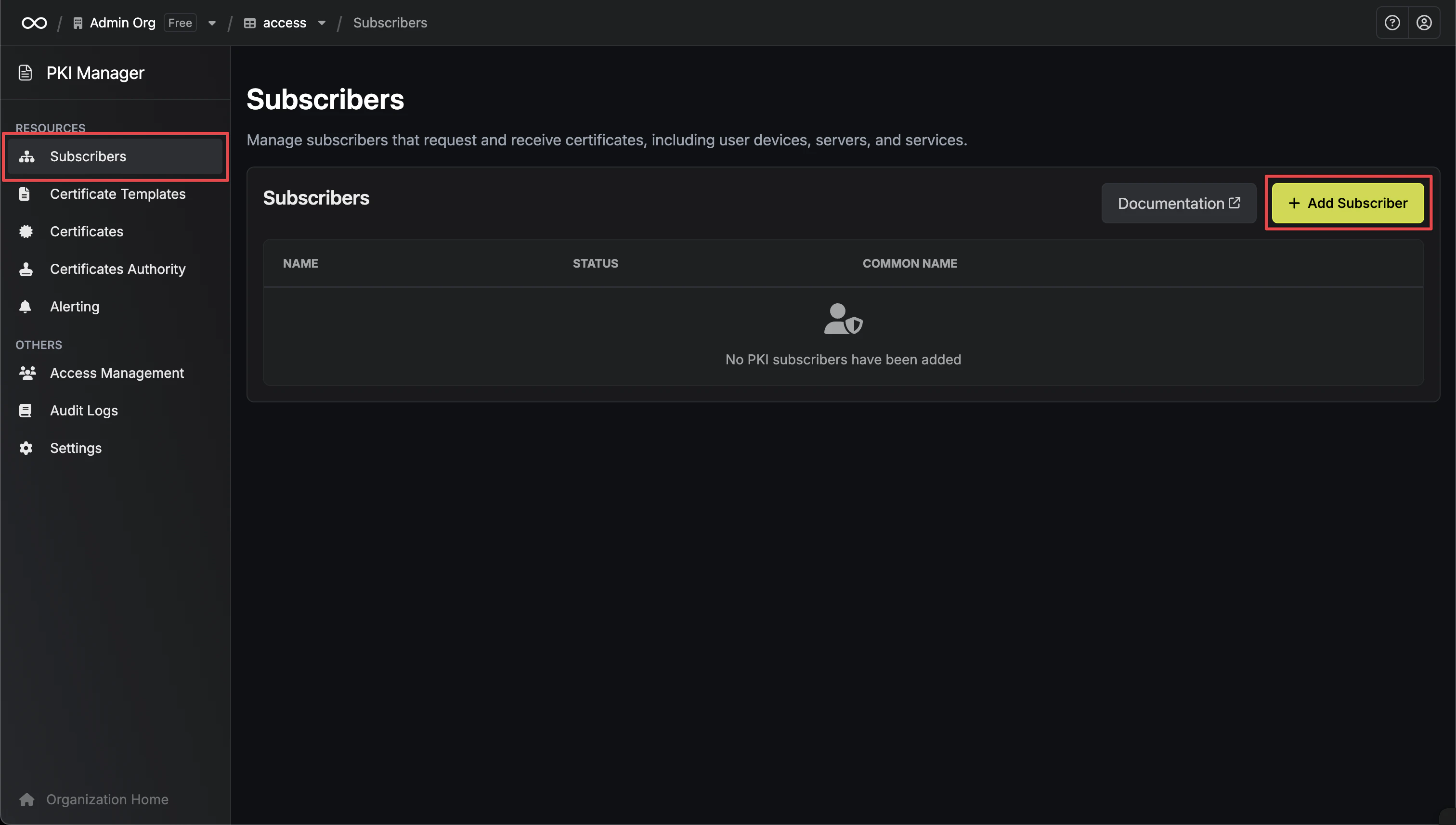 Subscribers Page