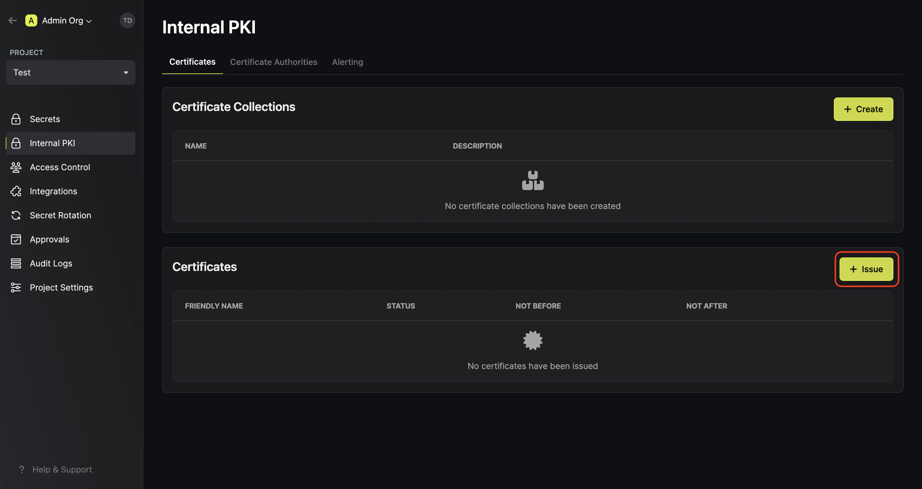 pki issue certificate