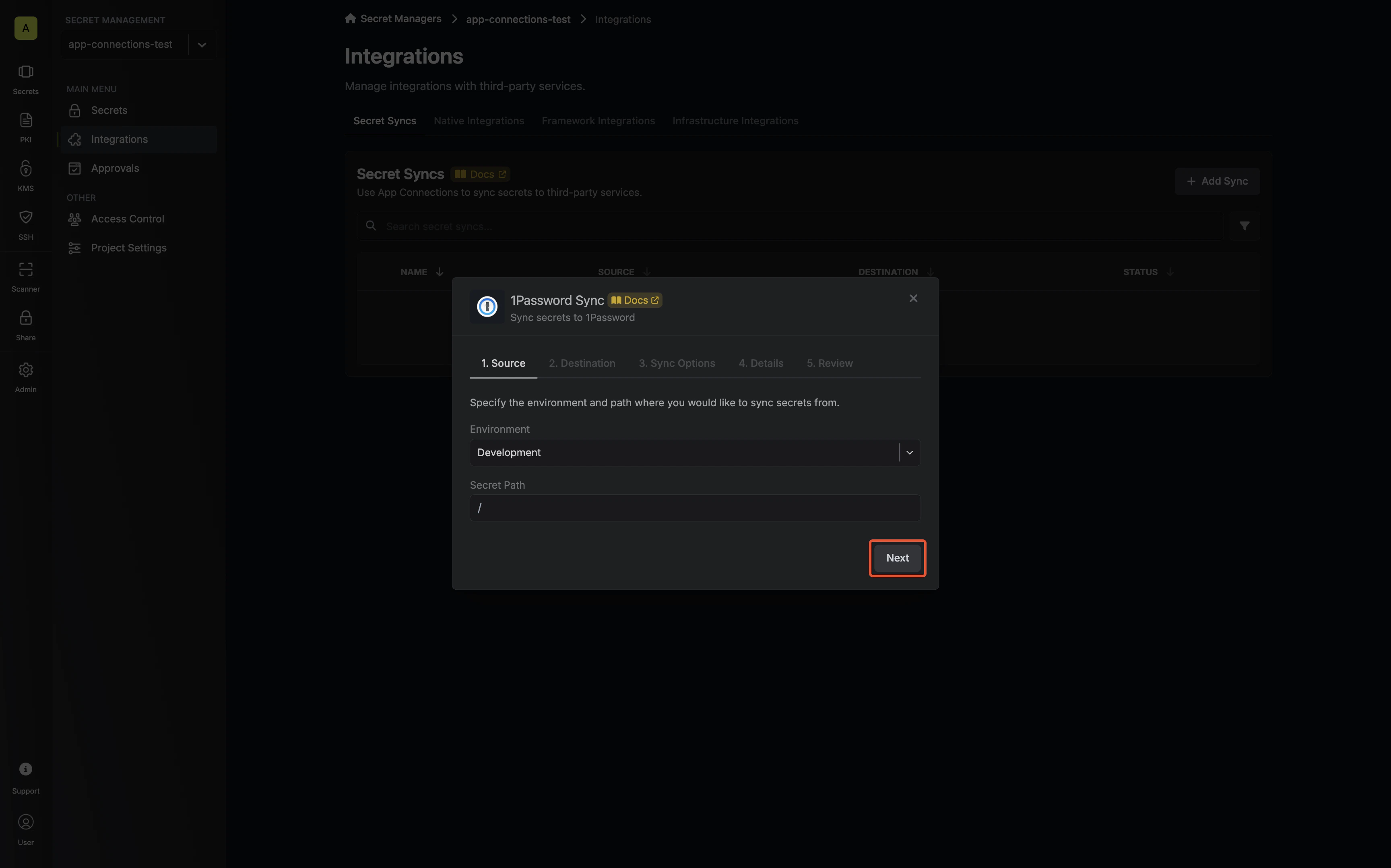 Configure Source