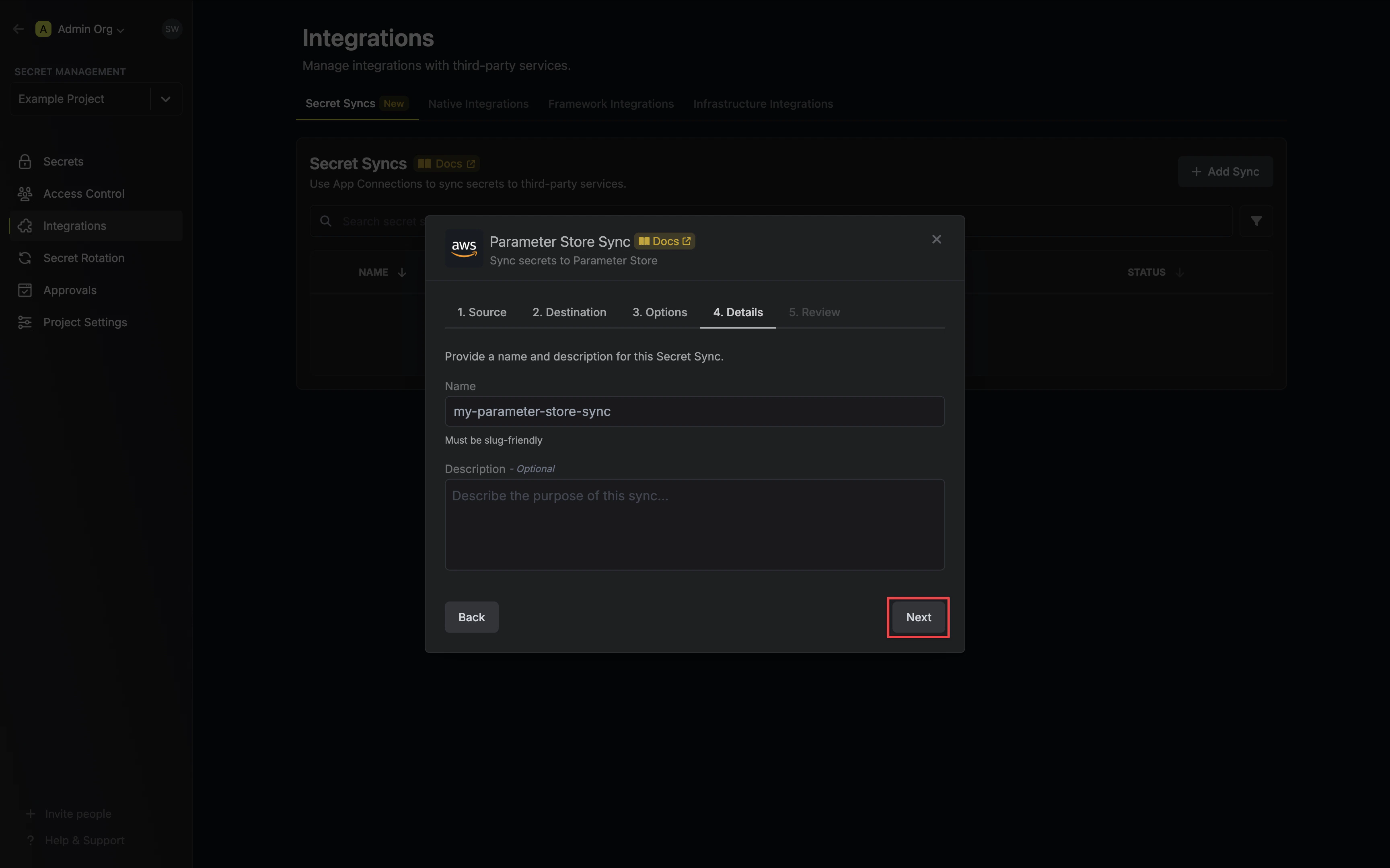 Configure Details