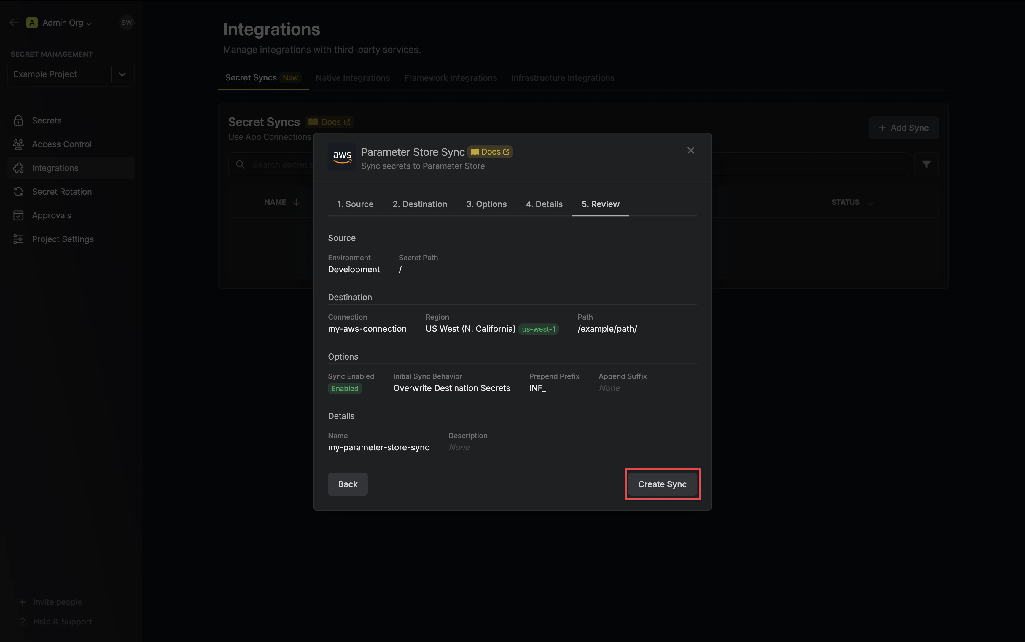 Confirm Configuration