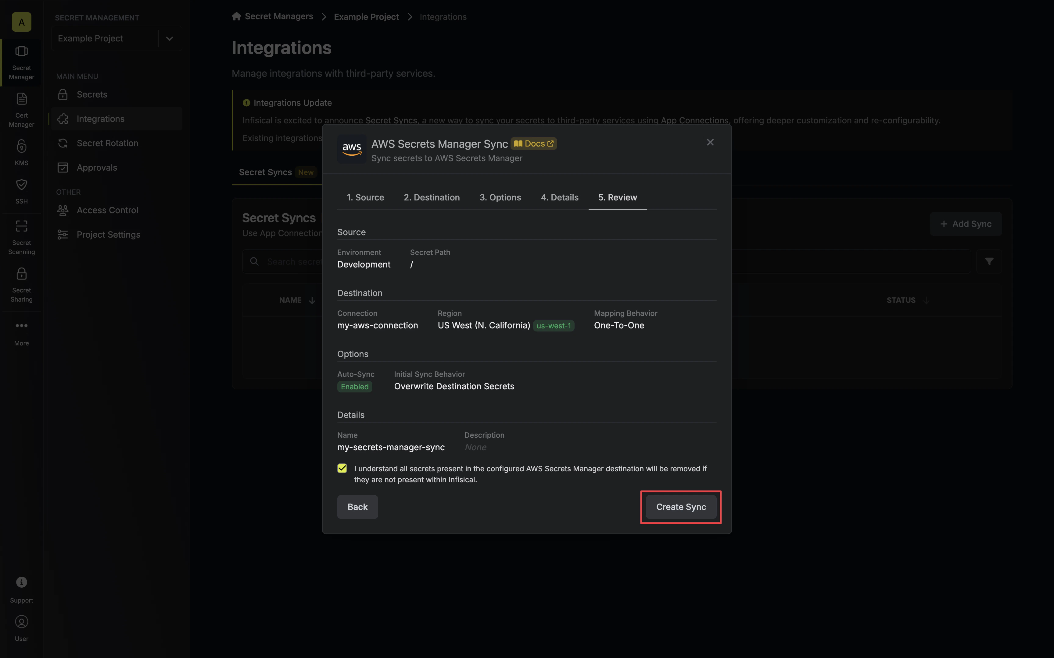 Confirm Configuration